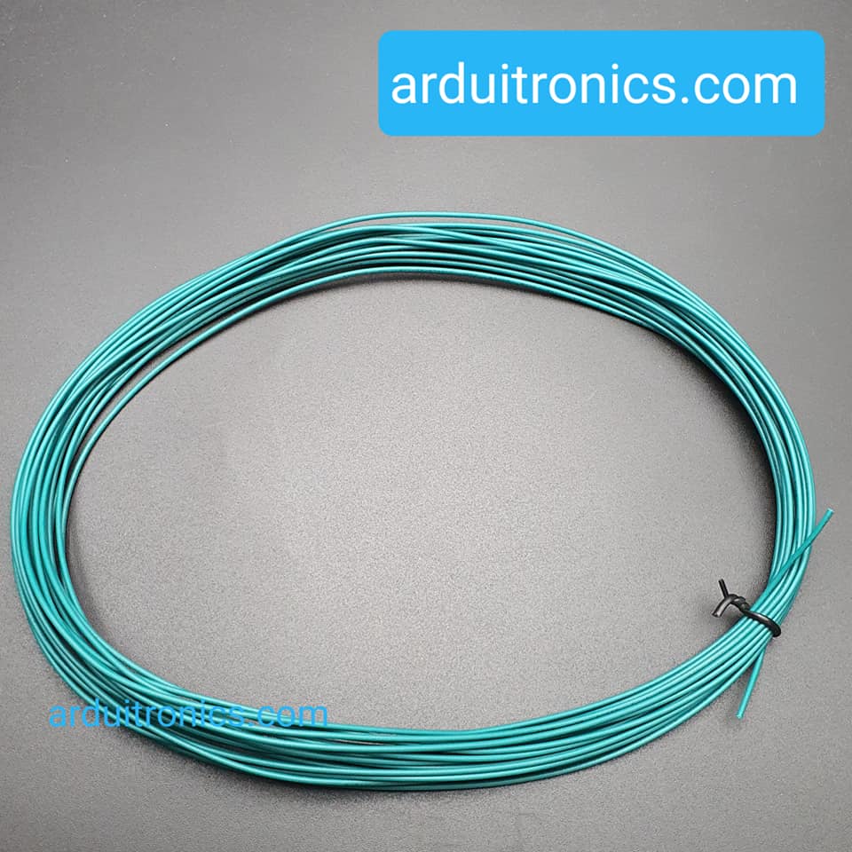 สายไฟอ่อนใส้เต็ม 24AWG UL1007 ความยาว 10 เมตร (สีเขียว)