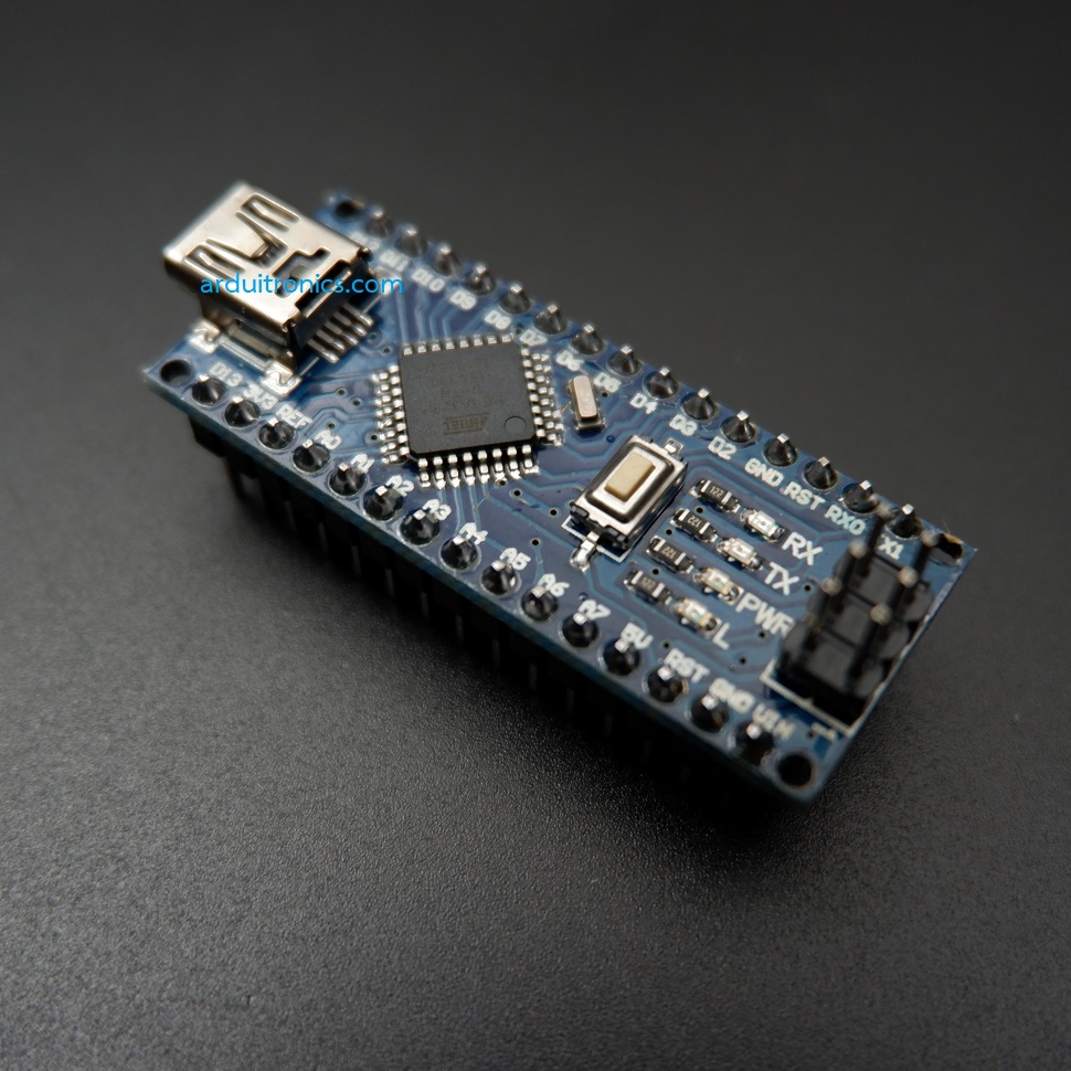 Nano V3 ATMega328P CH340G (mini USB) บัคกรีแล้ว + แถมสาย mini USB