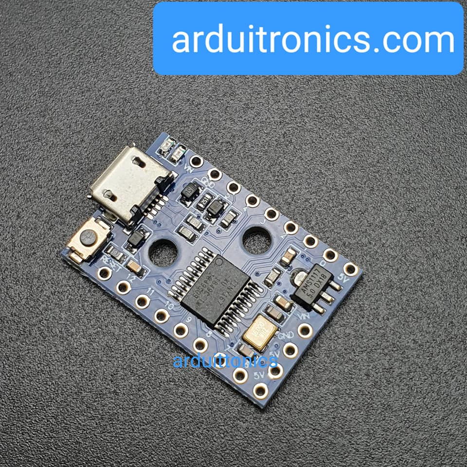 DigiSpark Pro Development Board (ATTINY167) - Blue PCB (ฟรี Pin Header)