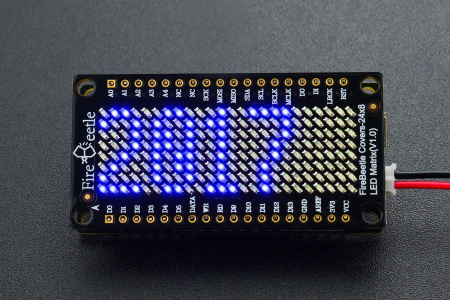 24×8 LED Matrix (Blue) - FireBeetle Covers (แท้จาก DFRobot)