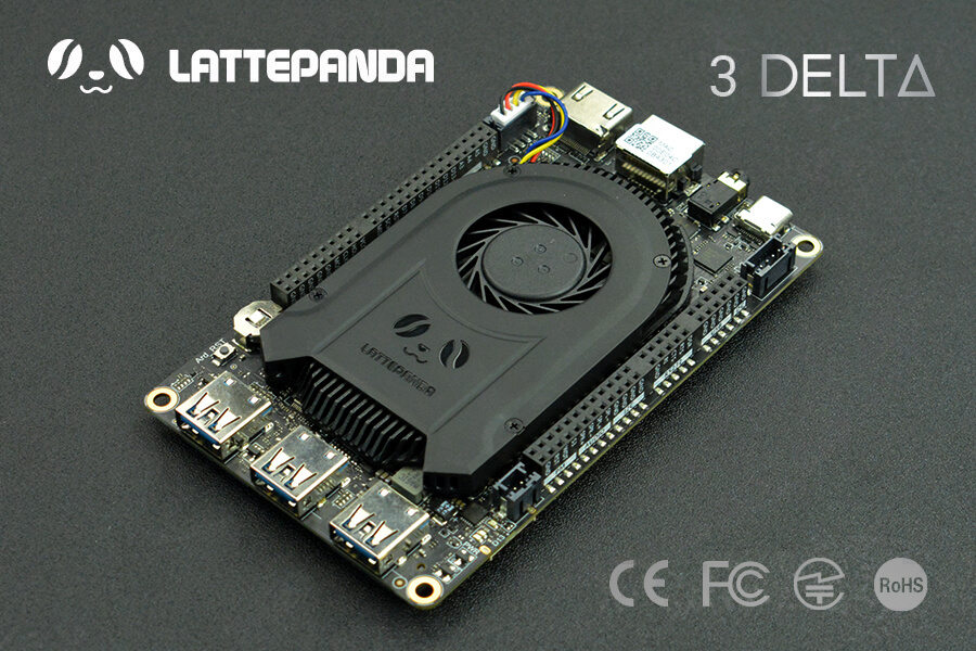 LattePanda 3 Delta 864 - The Fastest Pocket-sized Windows/Linux Single Board Computer (8GB RAM/64GB eMMC) - LattePanda Board - แท้จาก DFRobot