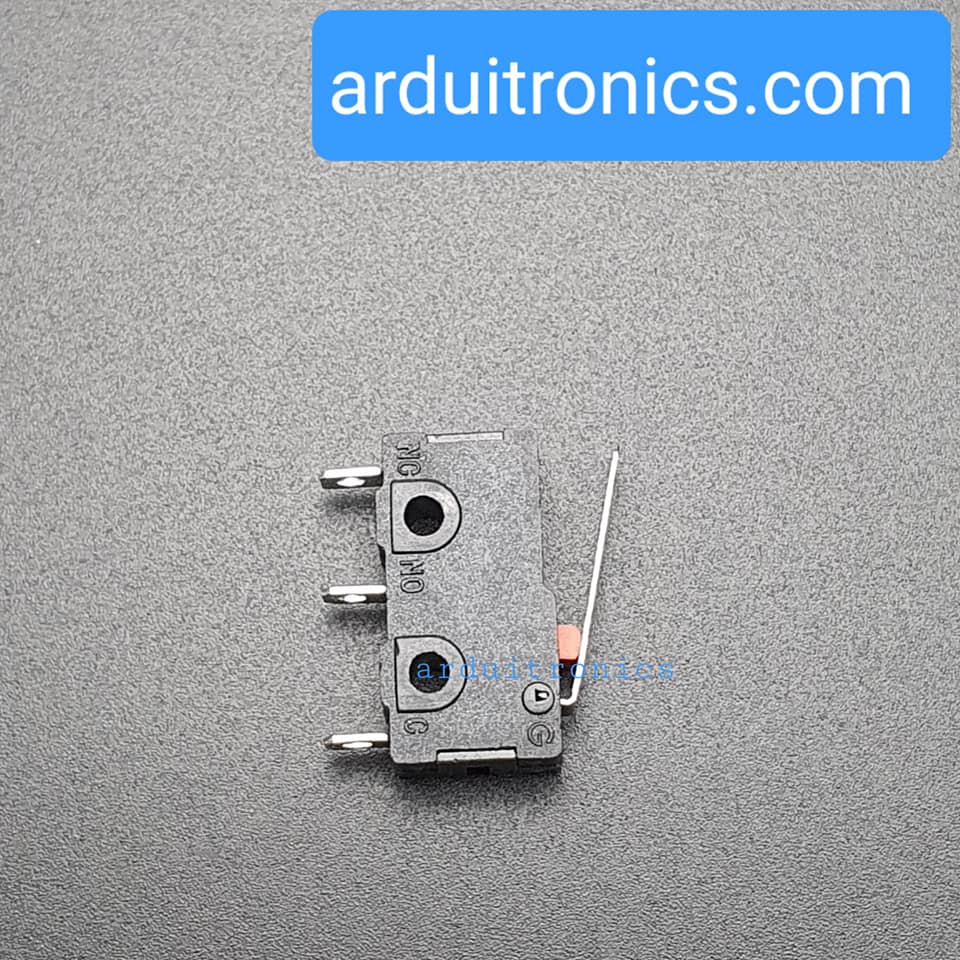 Micro Switch ไมโครสวิตช์แบบปลายก้านเรียบตรง (ก้านยาว 1.5cm) Limit Switch MicroSwitch