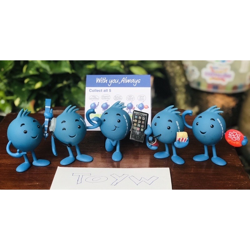 ของสะสมหายาก สินค้าพรีเมี่ยมฟิกเกอร์เอไอเอส อุ่นใจ จาก AIS uunjai ปี 2008 เอไอเอส น้องอุ่นใจ วัสดุยางแข็งจาก AIS - Collect all 5 / Network Quality,Service Excellence,Service Advancement,Privilleges,Social Responsibility