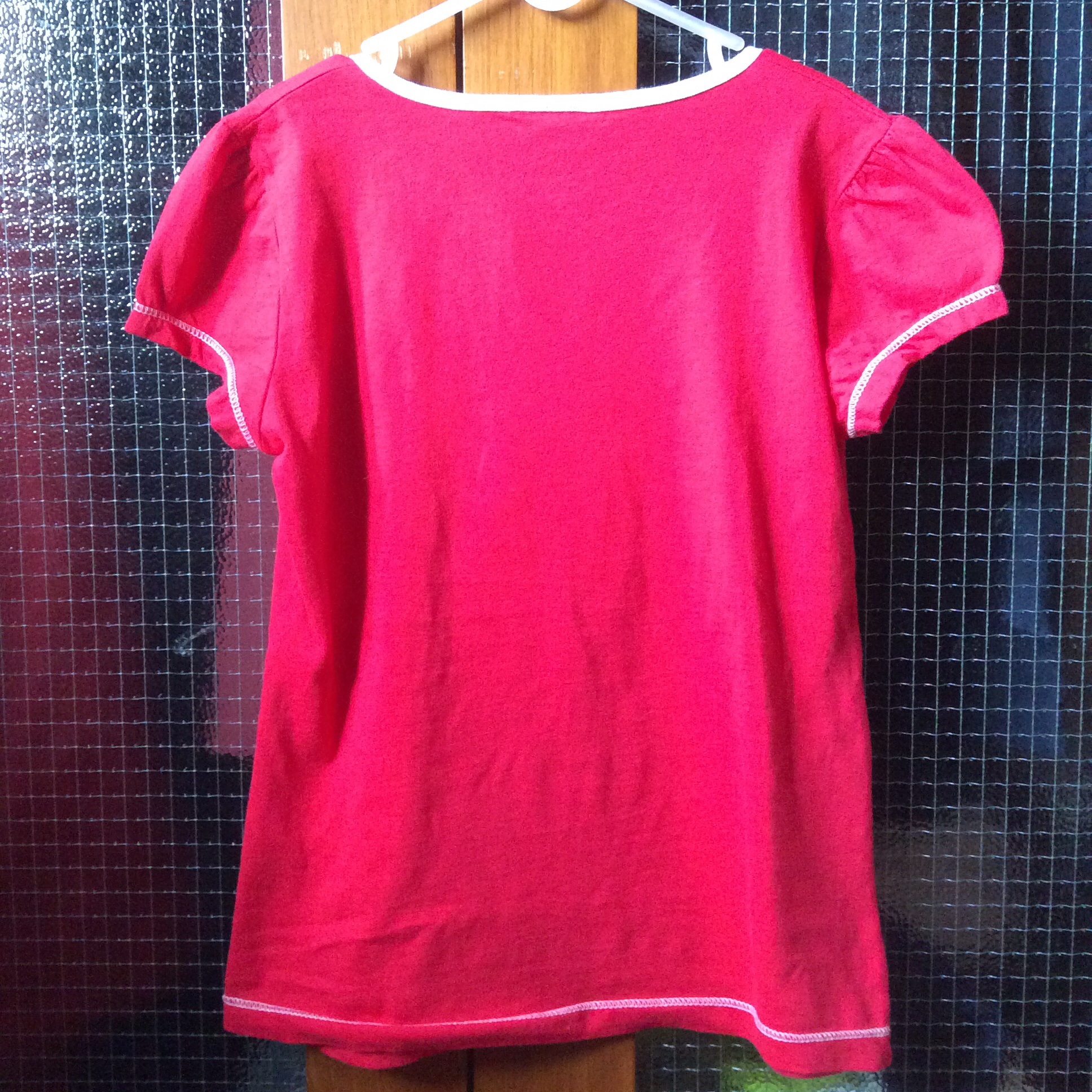 เสื้อยืดเด็กสีแดงสกรีนมิคกี้เม้าท์