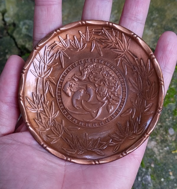 ที่รองแก้ว ทองแดงขัดเงา 9cm