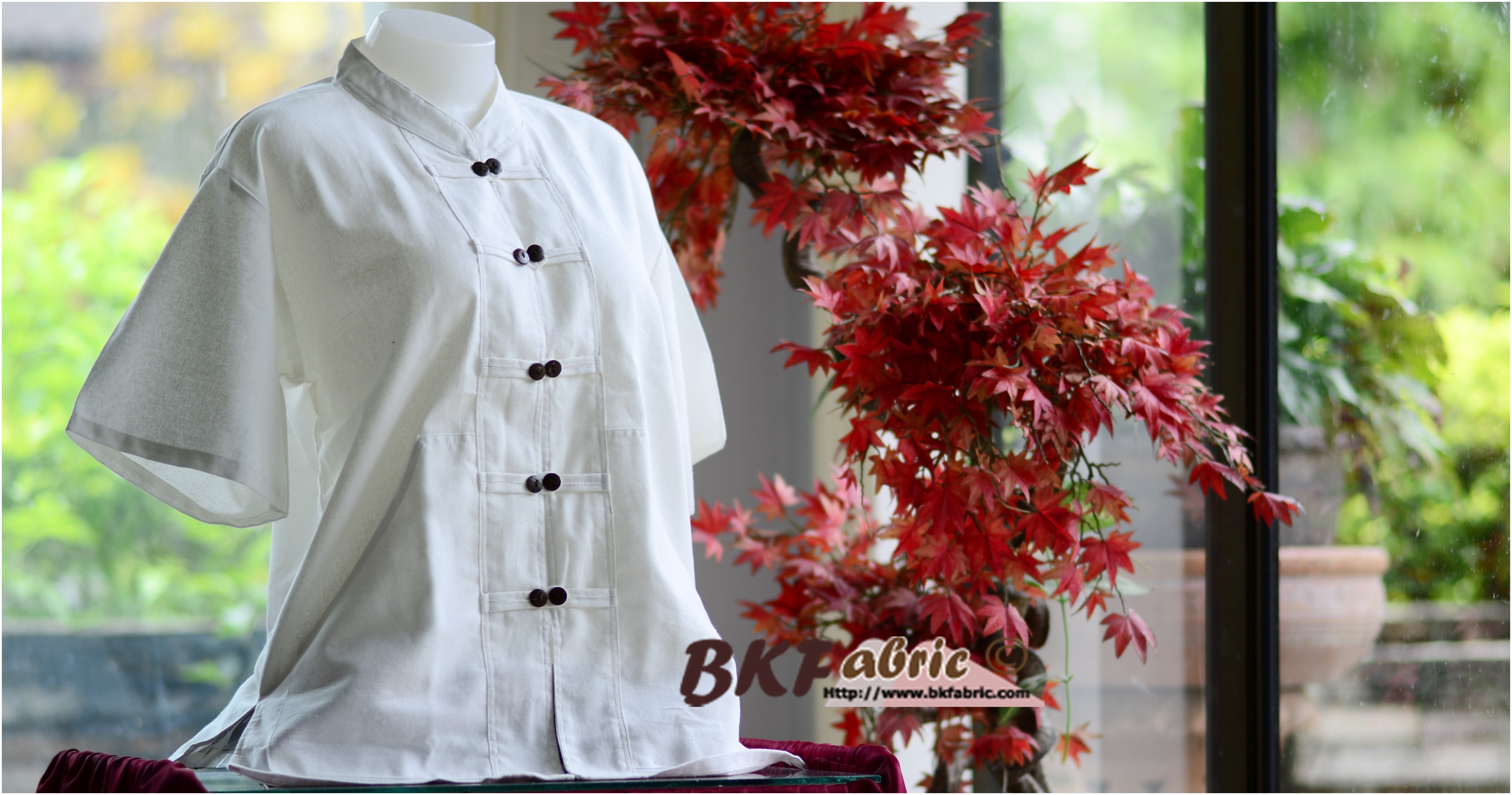 เสื้อผ้าฝ้ายชาย[สีขาว]