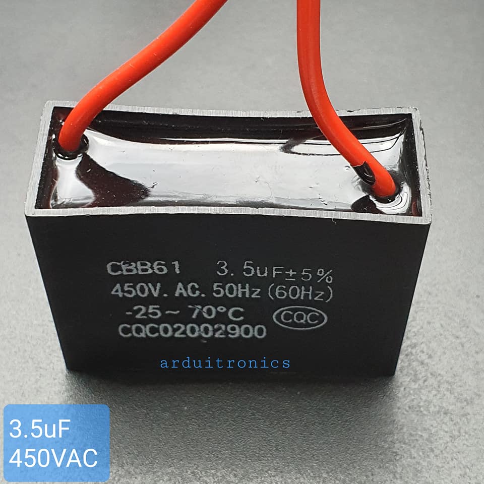 Fan Capacitors คาปาซิเตอร์พัดลม C พัดลม ตัวเก็บประจุพัดลม 450V 3.5 uF