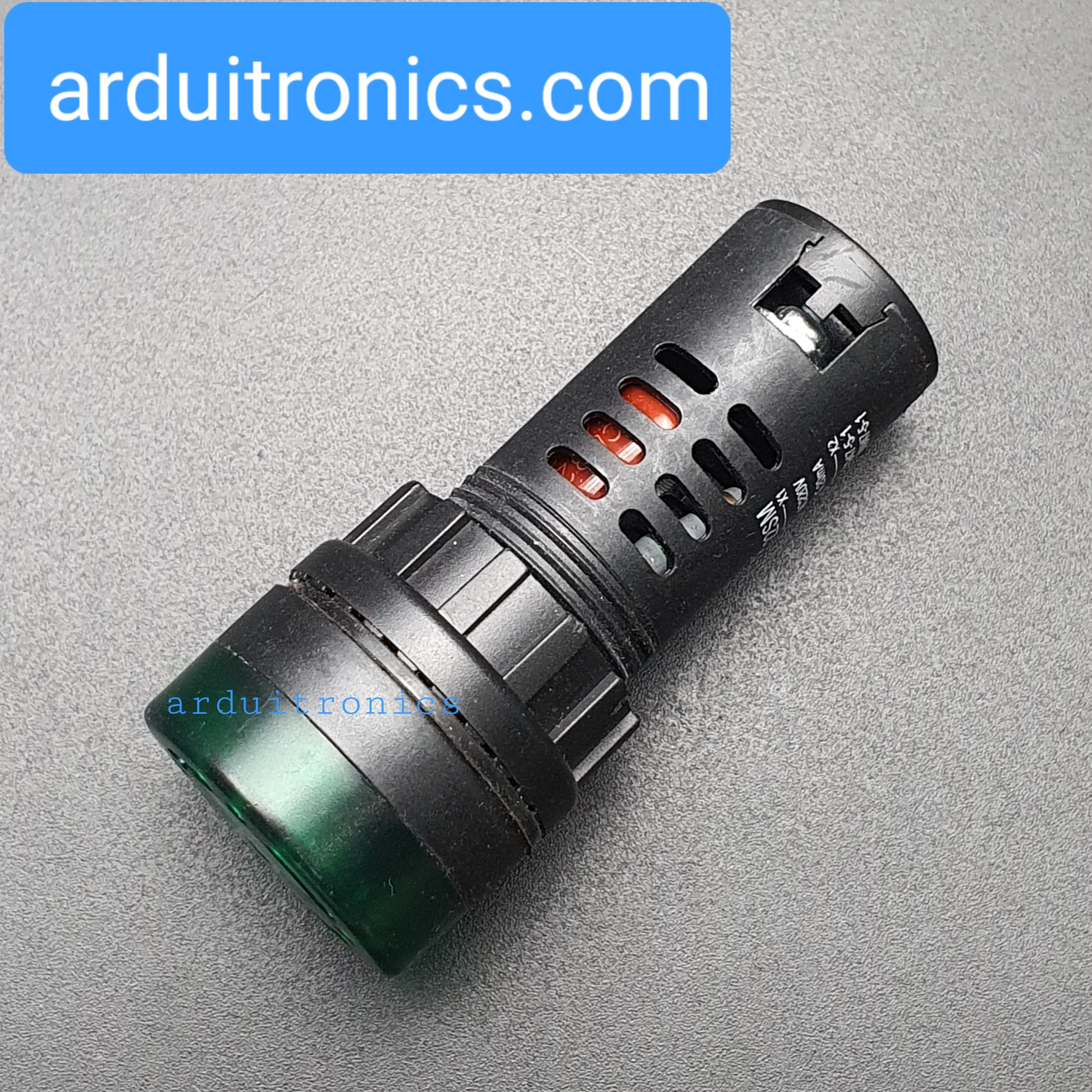 ไฟสีเขียว Buzzer LED Alert 220VAC เสียงและแสงสัญญาณเตือนภัย ออดไฟฟ้า 22mm