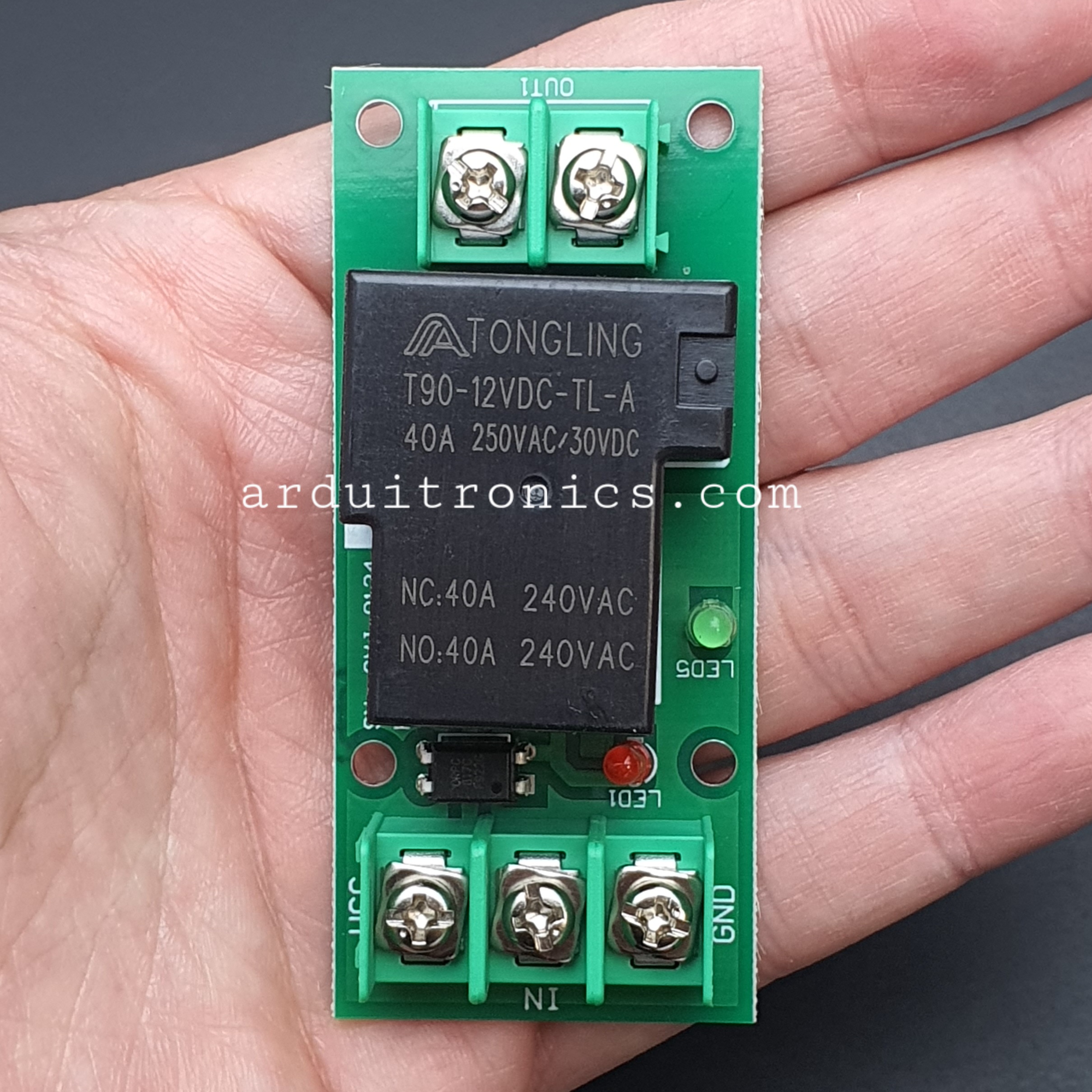 1 Channel Relay 12V 30A รีเลย์ 12V 30A ทำงานแบบ Active High