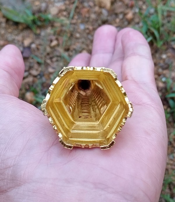 หอคอยเก้าชั้นสีทอง ของประดับโลหะแบบจีน 12cm