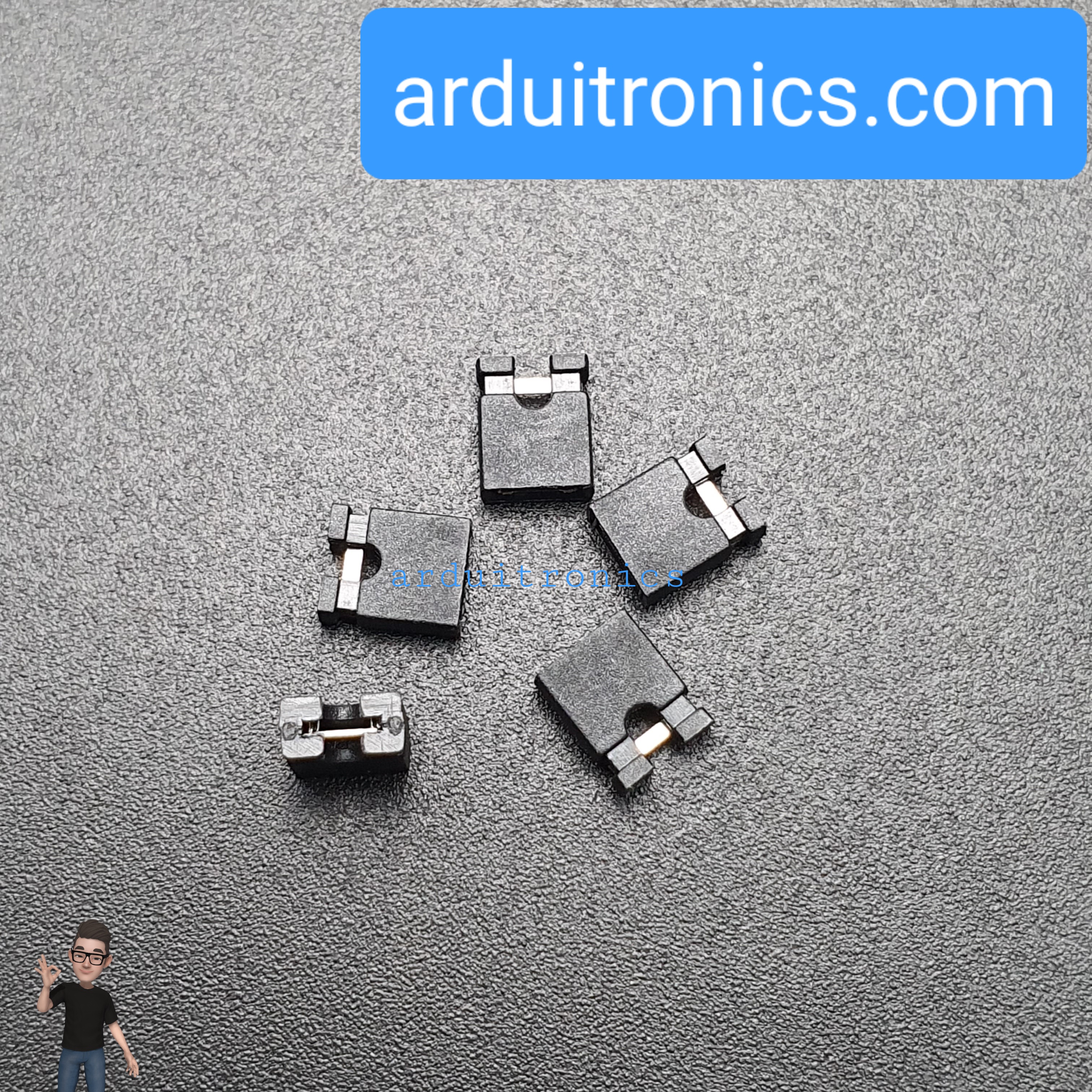 Pin Jumper - 2 Pin (ปลายเปิด สีดำ) แบบ 5 ชิ้น