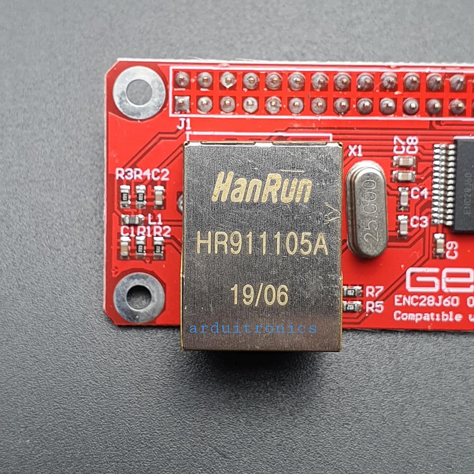 ENC28J60 Ethernet Network Module Overlay Hat V1.02 for Raspberry Pi / Zero