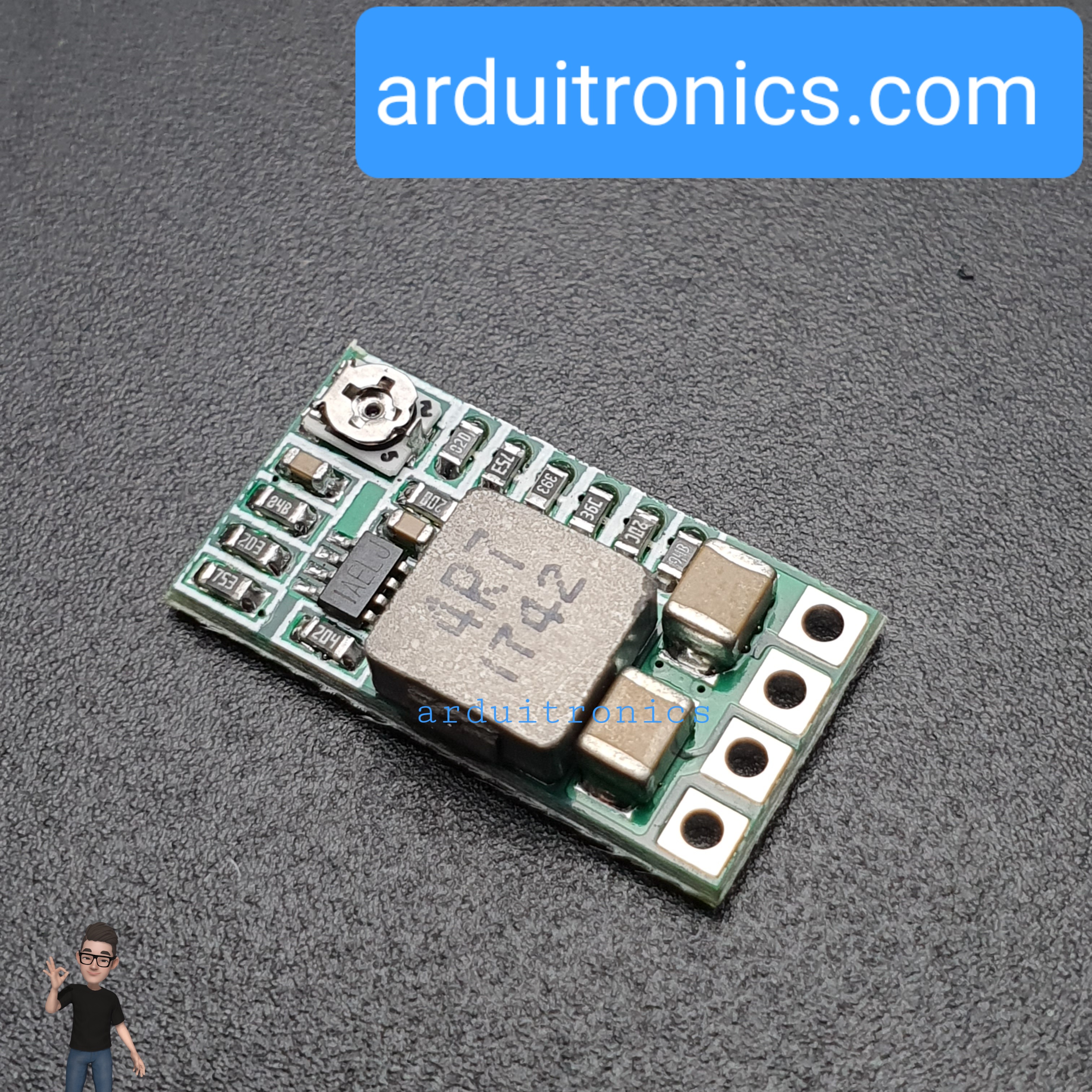 โมดูลสเต็ปดาวน์ขนาดเล็ก Mini DC-DC (12-24V to 5V 3A) Step Down Module Voltage Buck Converter Adjustable 97.5% 1.8V 2.5V 3.3V 5V 9V 12V