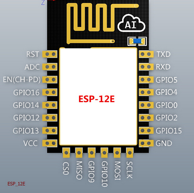 ESP-12E (ESP8266) Serial Wifi Transceiver Module
