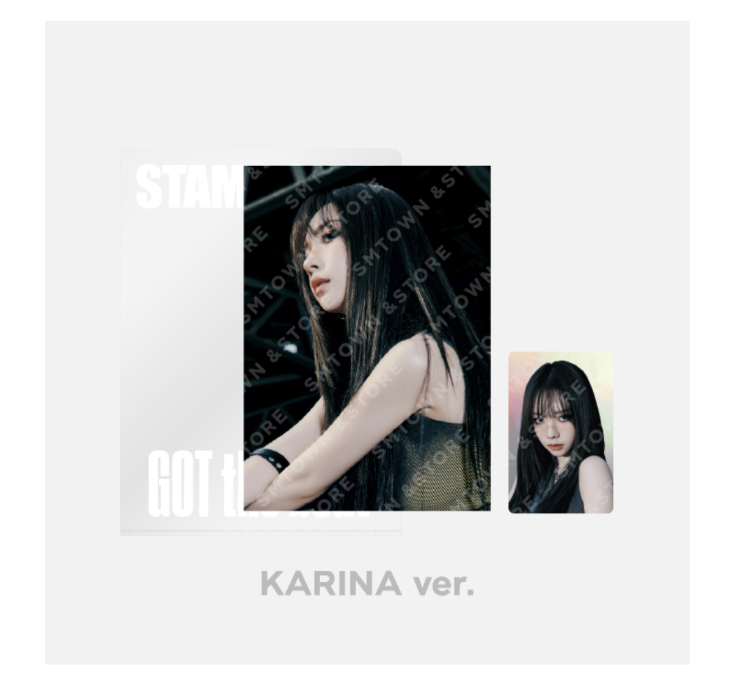GOT the beat -GOT the beat The 1st mini Album - 'Stamp On It' MD Collection] - ของสะสม POSTCARD + HOLOGRAM PHOTO CARD SET - Karina