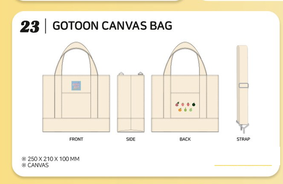 GOT7 - GOTOON BY GOT7 SUMMER STORE OFFICIAL MD - Gotoon Canvas Bag