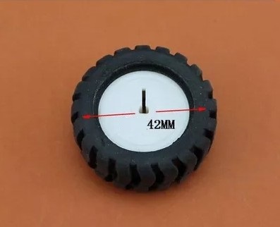 Rubber Tire Robot Wheel (supports D-shaped Shaft Gear Motor N20)