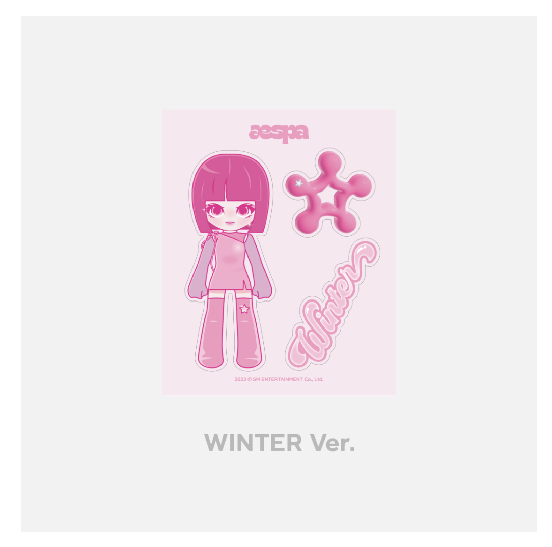 aespa -[Come to MY illusion] - pop u p - Luggage sticker แบบ winter
