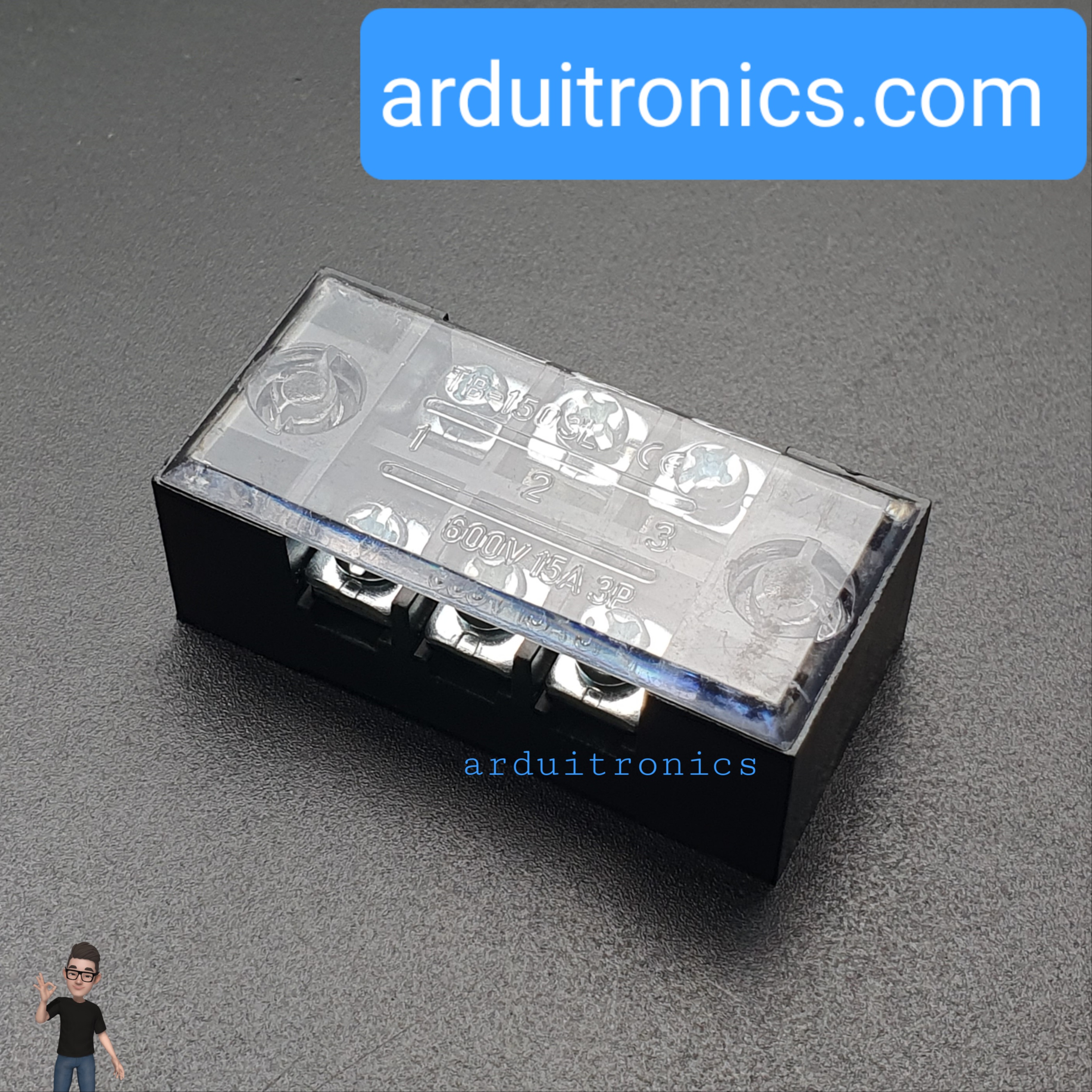 ขั้วต่อ Terminal Block TB-1503L (15A) แบบ 3 ช่อง