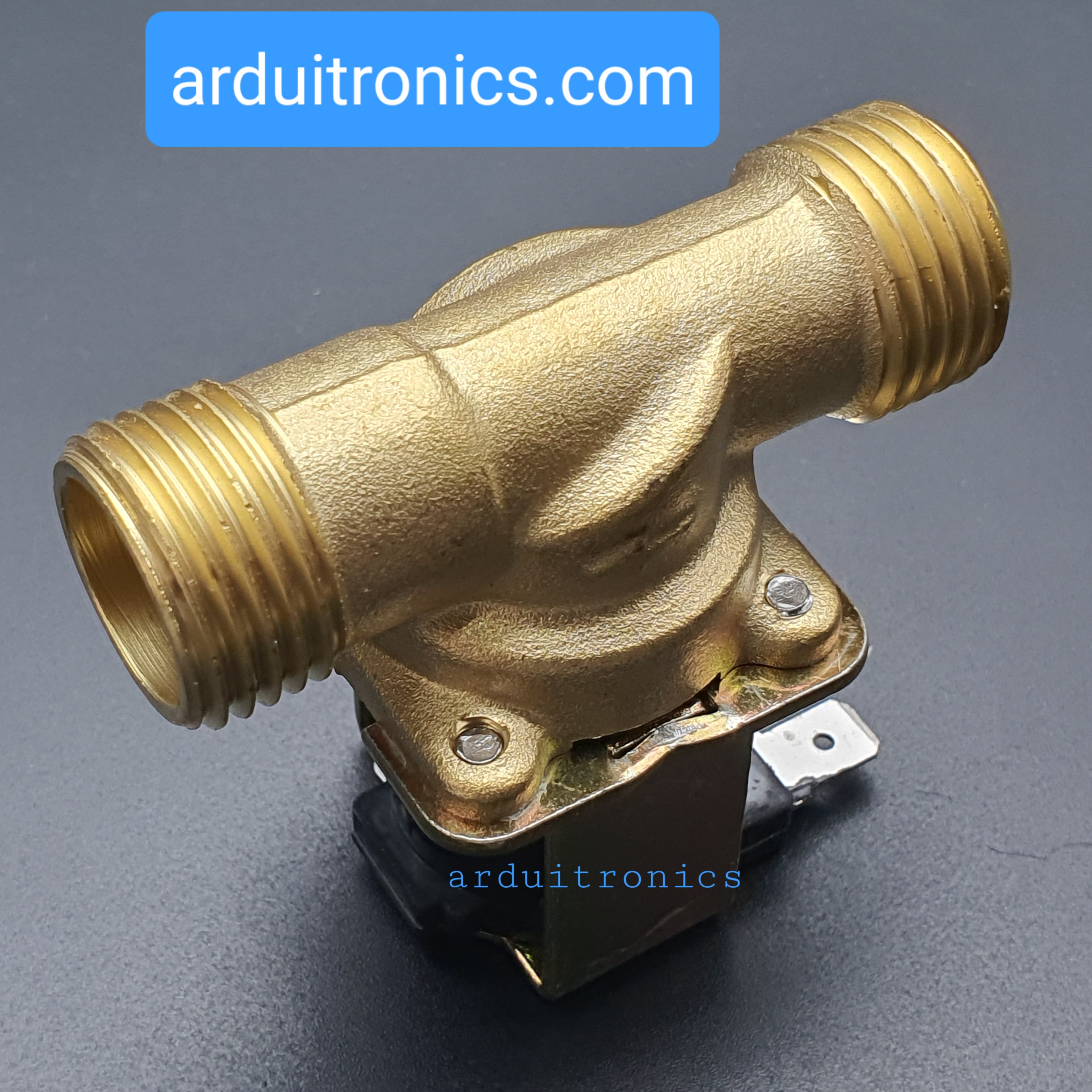 Solenoid Valve โซลินอยด์วาล์วน้ำเกลียวนอก ทองเหลือง NC ปกติปิด 1/2" 4หุน 12VDC