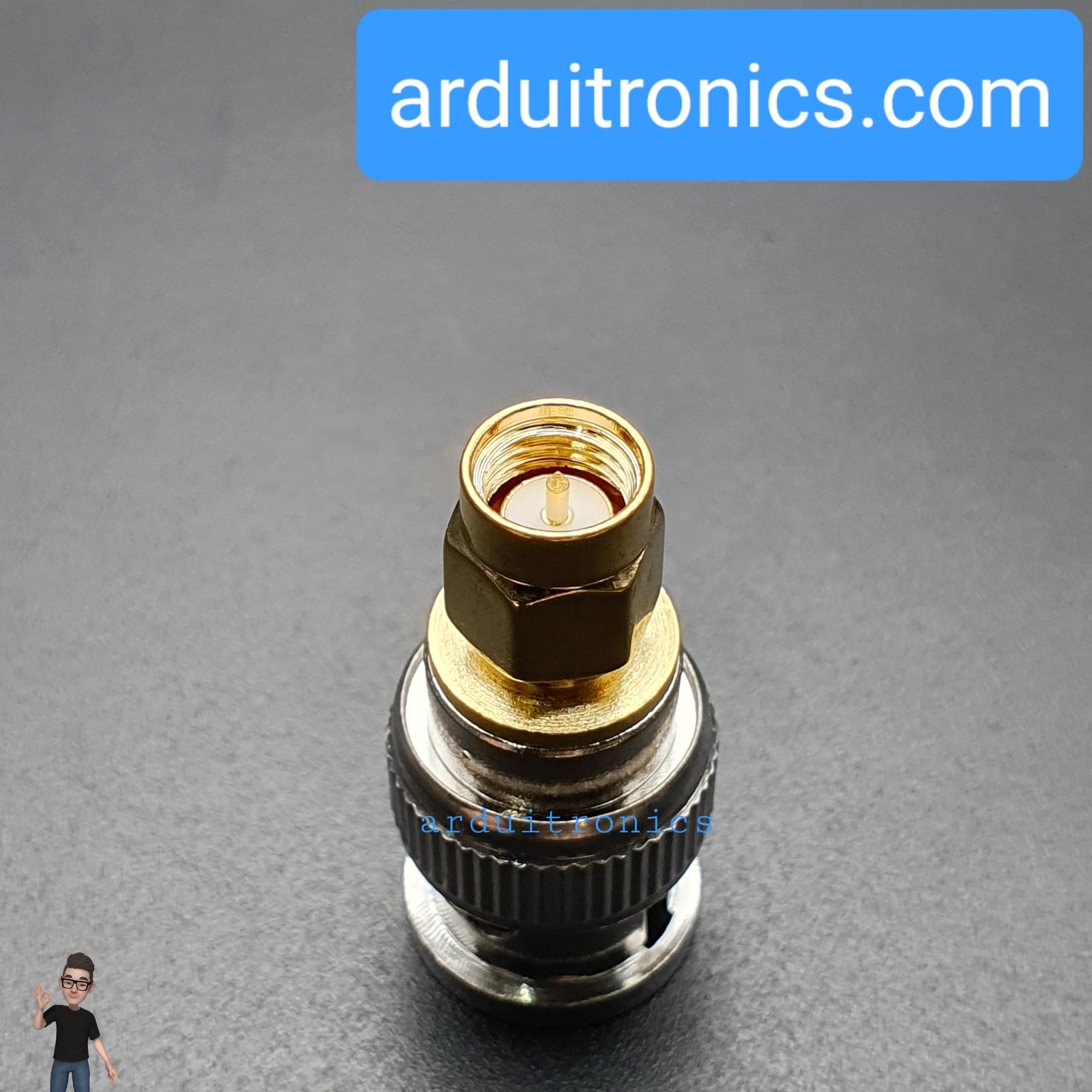 RF Adapter SMA/BNC-JJ/SMA Male to BNC Male