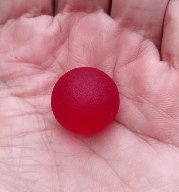 หินโมลดาไวต์แดง หินอุกกาบาต ขนาด 2 cm