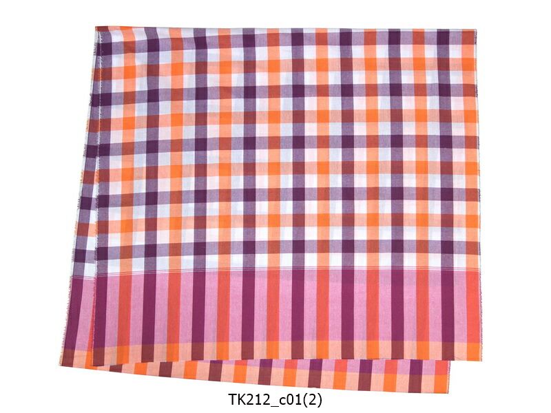 [2ม.] ผ้าขาวม้า TK212 ม่วงส้ม