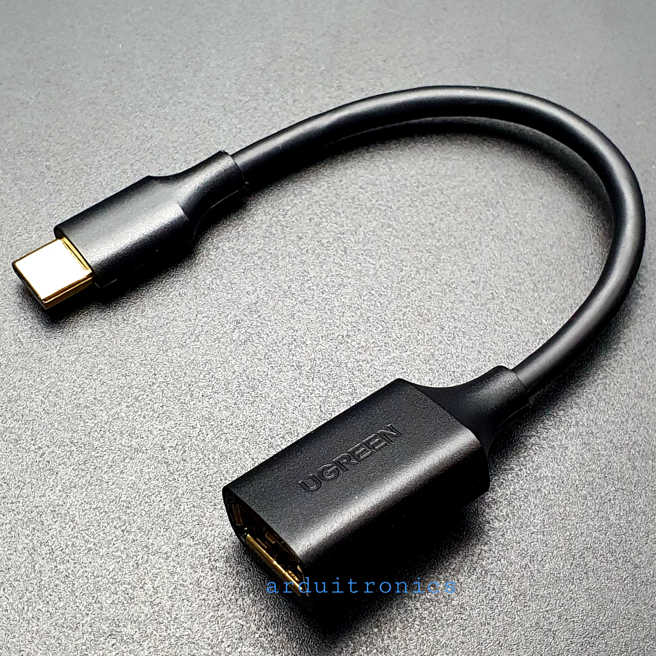 สาย OTG Type-C USB 2 คุณภาพสูง (สายกลม สีดำ ยาว 15 cm)