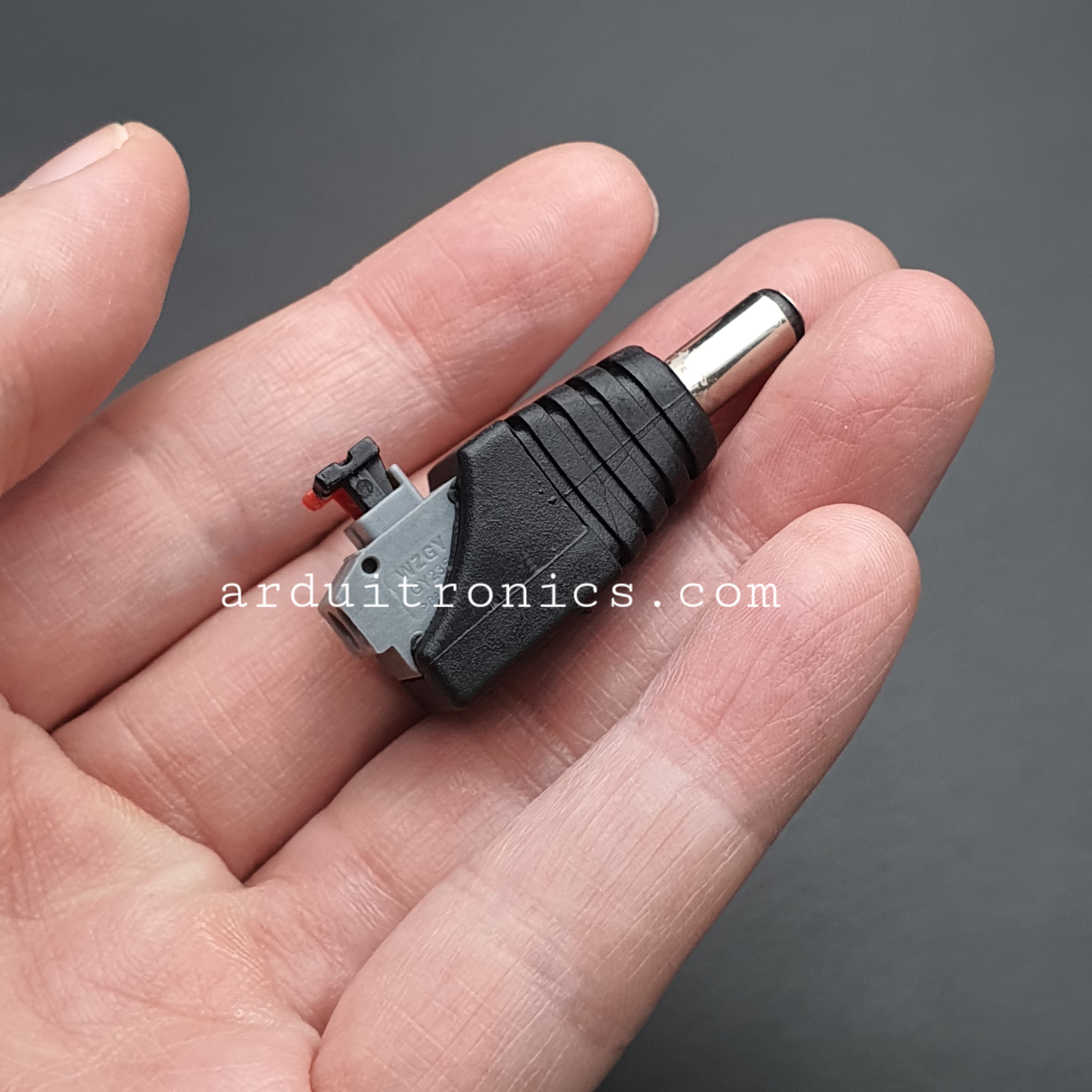 DC Power Connector DC Jack หัวแจ็ค ตัวผู้ Male Adapter Jack Plug 5.5 x2.1 mm ขนาดพอดีกับหัว Jack Arduino ไม่ต้องบัดกรี