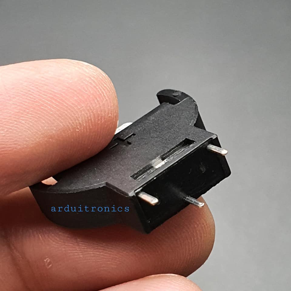 รางถ่านกระดุม CR2032 แบบสอดเข้าแนวตั้ง ใส่ได้ 1 ก้อน 3V