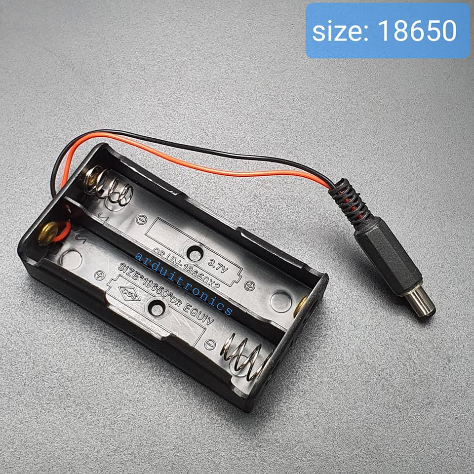 Battery Box รางถ่าน Lithium 18650 จำนวน 2 ก้อน 7.4V พร้อมหัว Jack