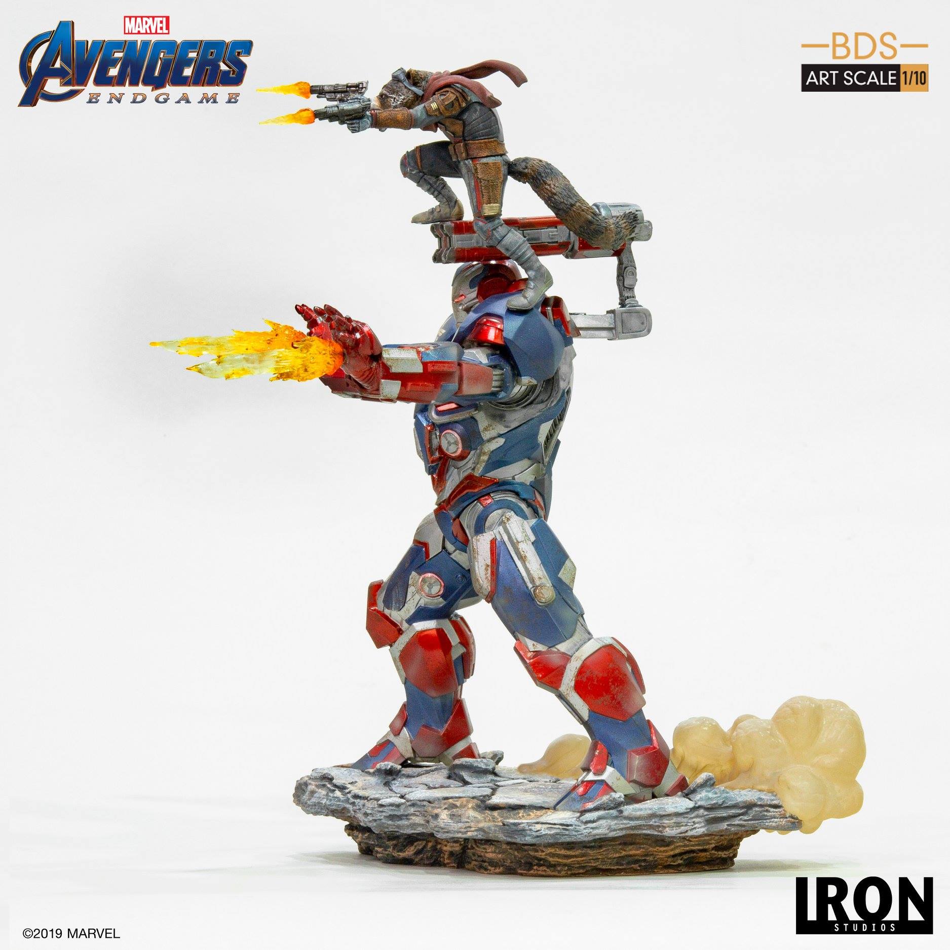 "Pre-Order" Iron Studios 1/10 Iron Patriot and Rocket: Avengers Endgame
