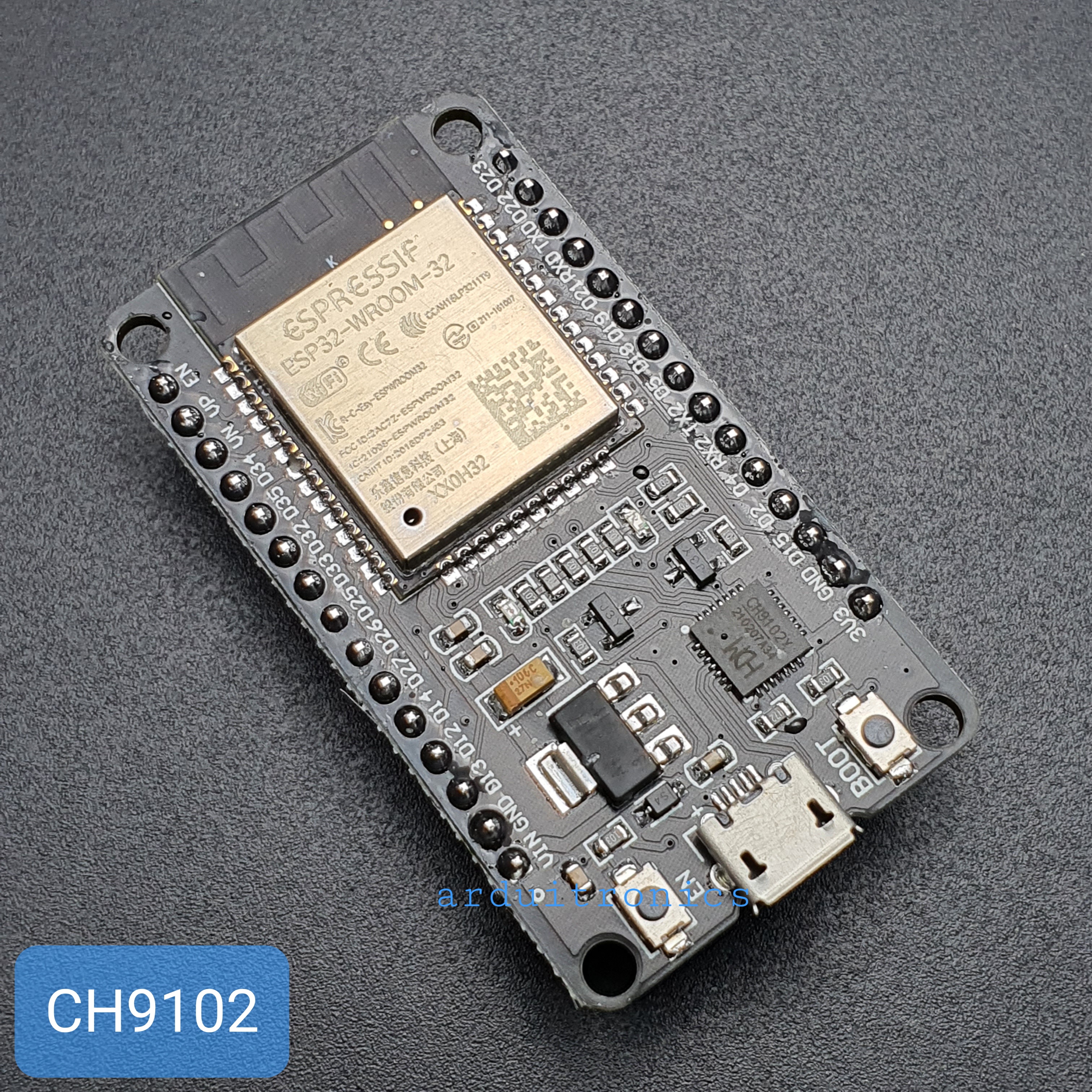 บอร์ด ESP-32 NodeMCU ESP-WROOM-32 Wi-Fi and Bluetooth Dual Core (CH9102X) 30 pin