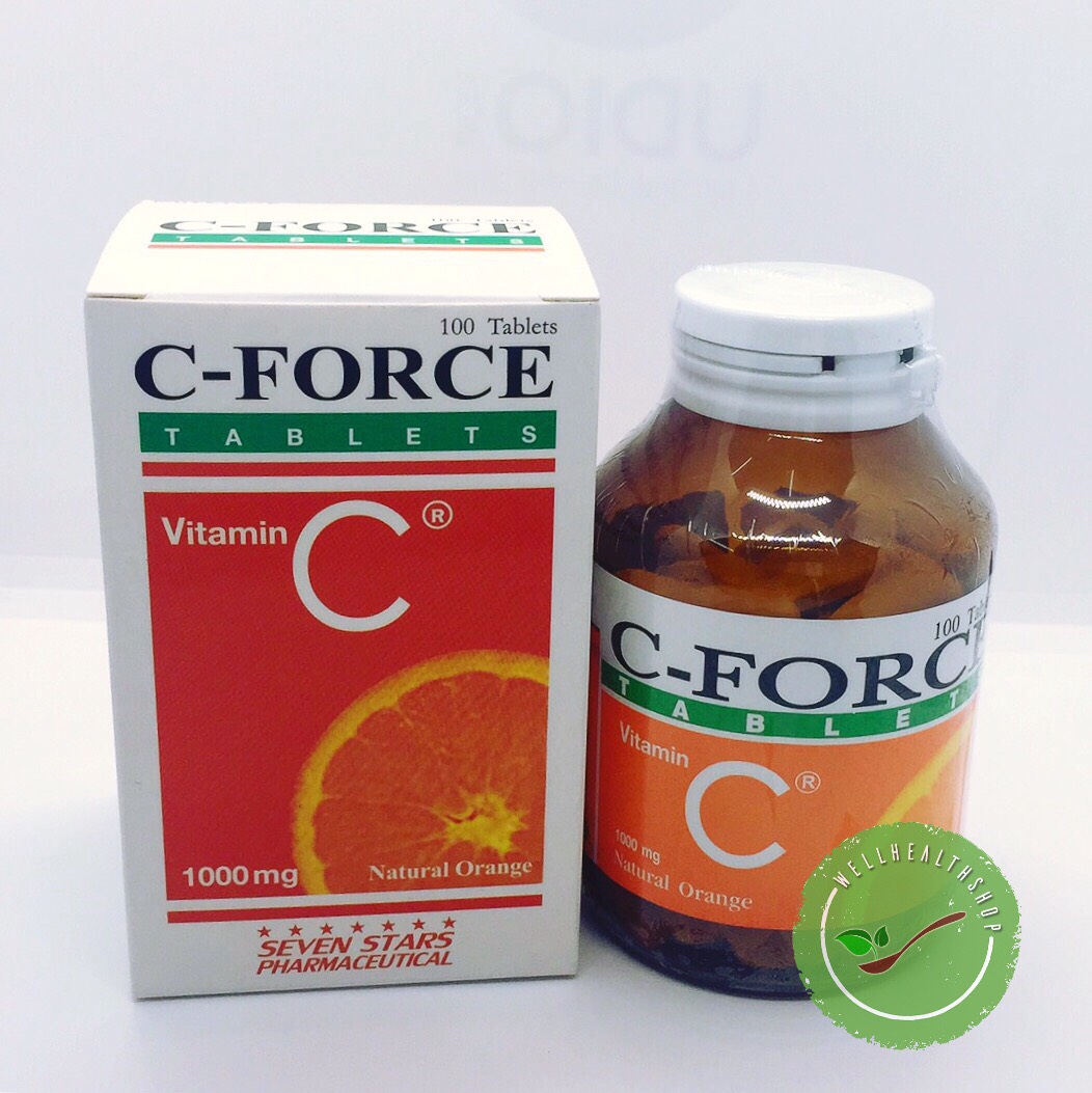 C-Force 1000 ซี-ฟอร์ซ 1000 วิตามินซี 1000 มิลลิกรัม ขนาด 100 เม็ด