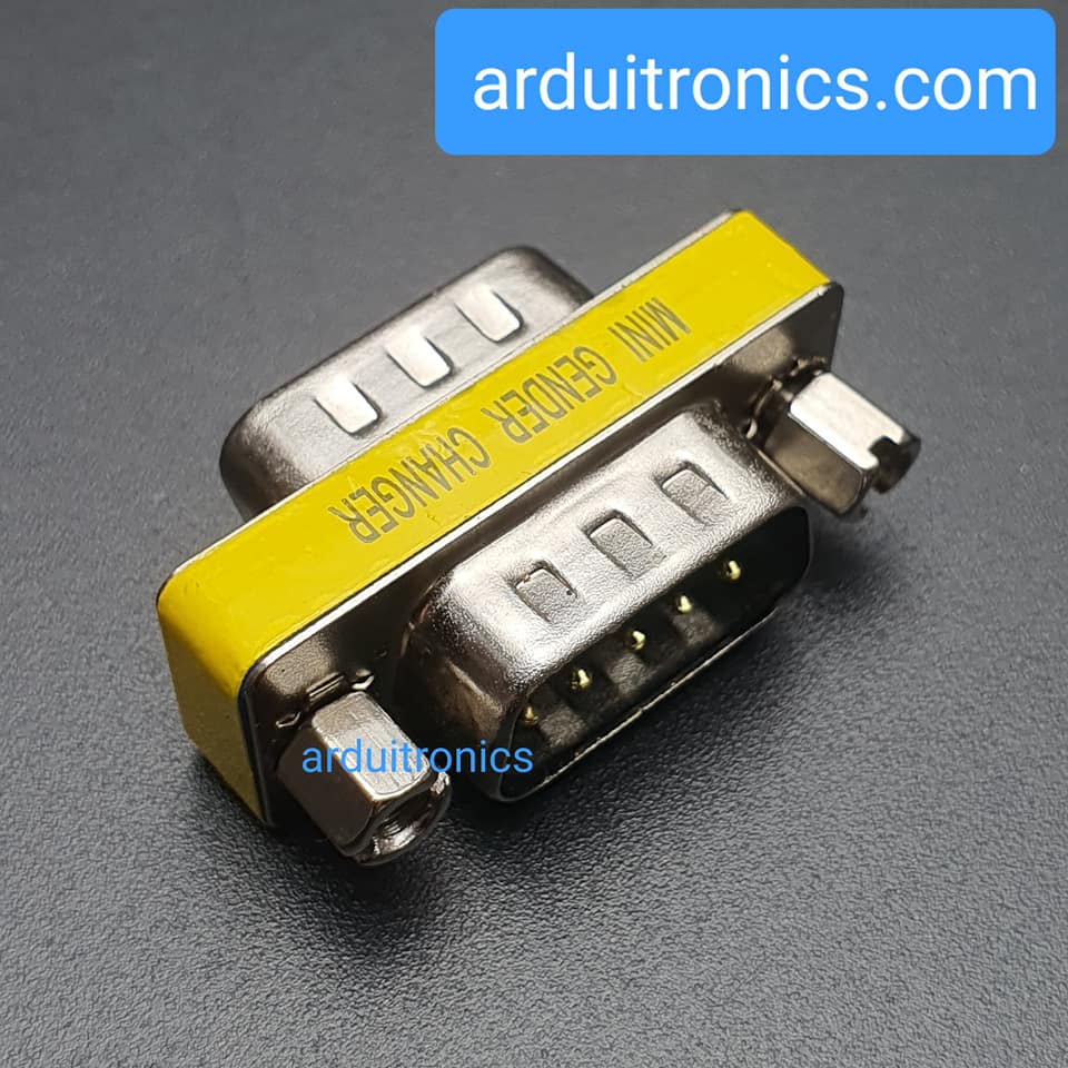 RS232 9 Pin Com Port DB9 Adapter Head Male To Male (DB9 เฉพาะหัว ตัวผู้ - ตัวผู้) จำนวน 1 หัว
