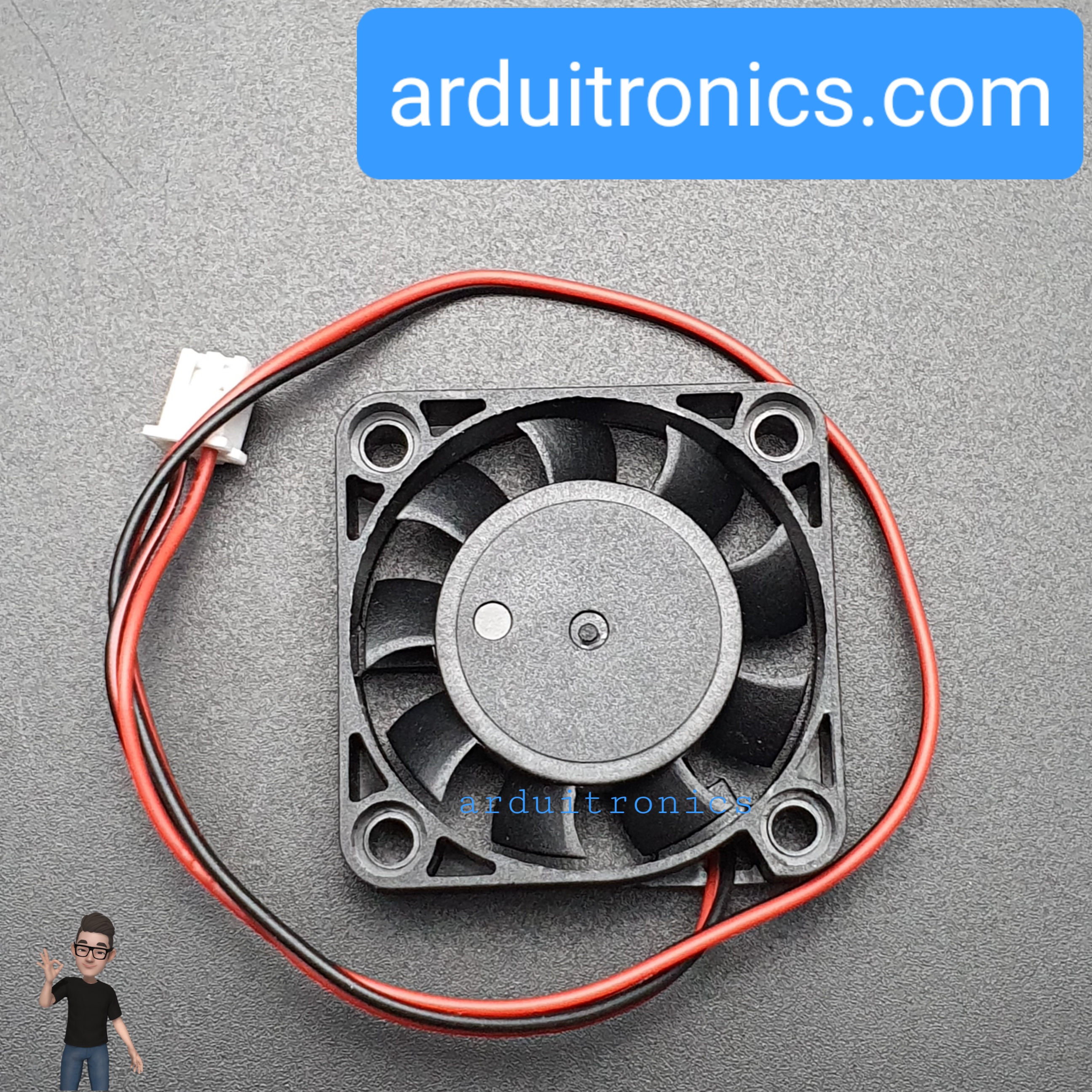 Cooling Fan พัดลมระบายความร้อน 12V ขนาด 4x4cm สายไฟ 2 เส้น