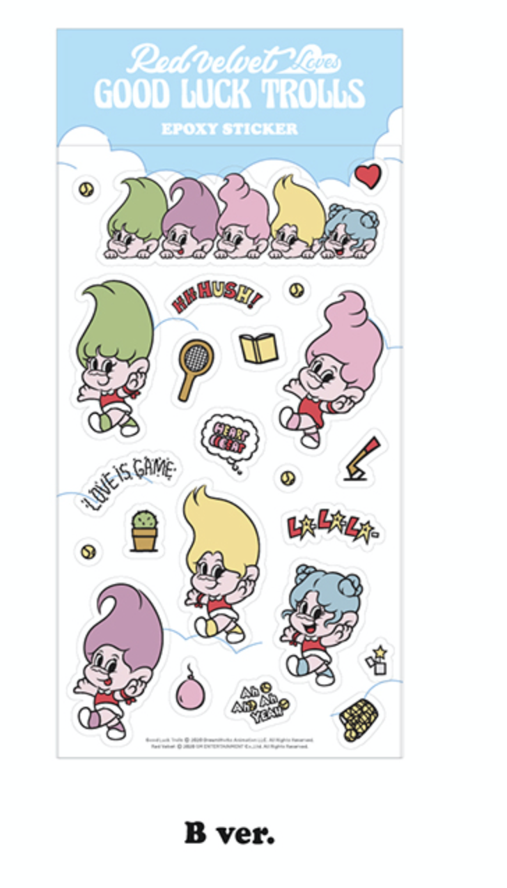 Red Velvet - Loves GOOD LUCK TROLLS - EPOXY STICKER แบบ B ver