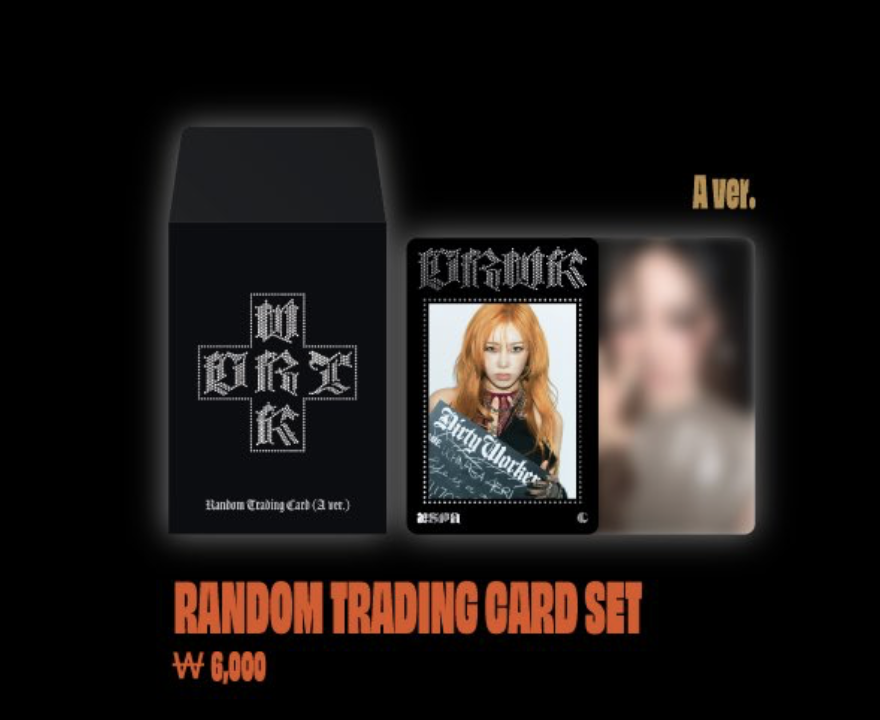 aespa - aespa 'Dirty Work' OFFICIAL MD IN KWANGY -RANDOM TRADING CARD SET A Ver.