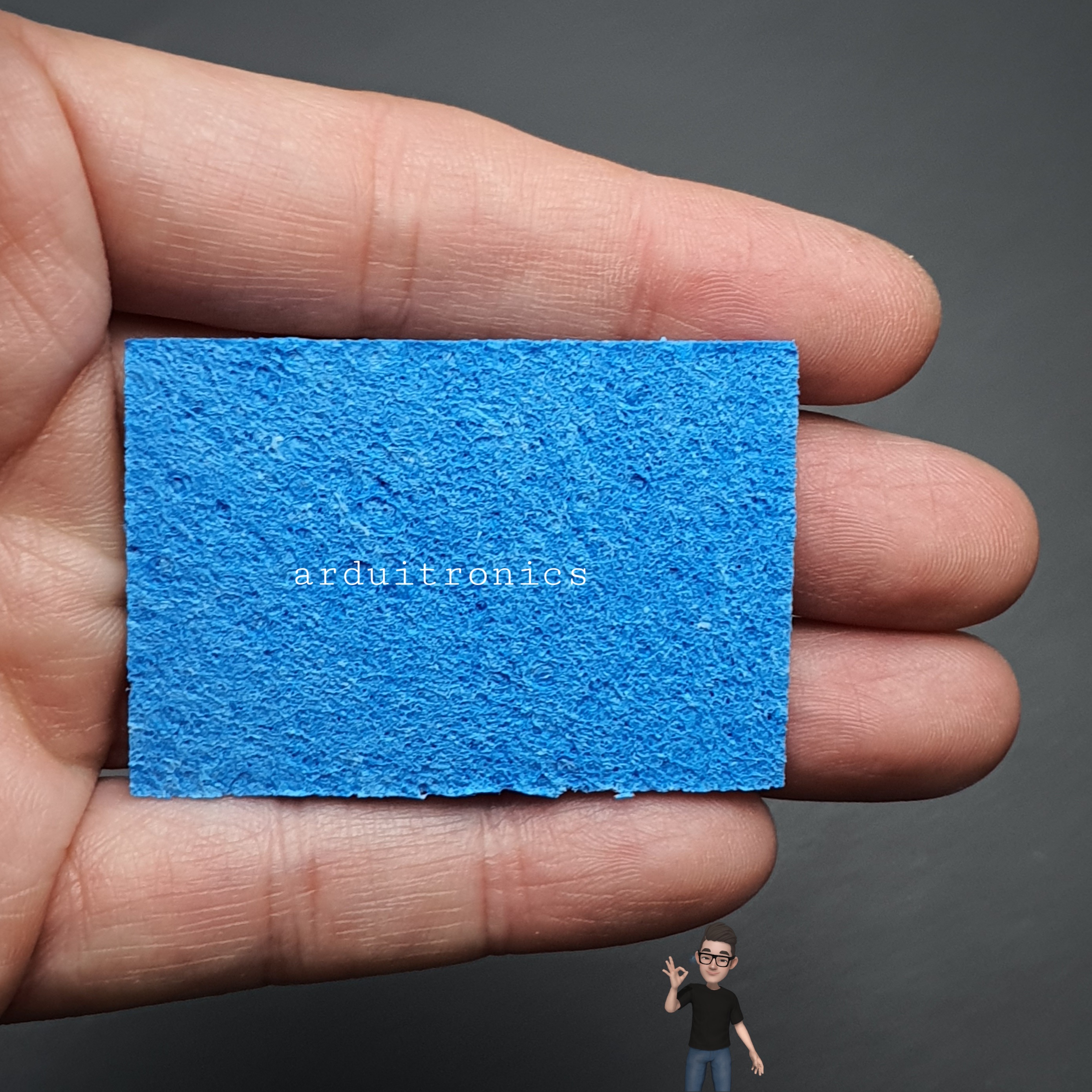 ฟองน้ำทำความสะอาดปลายหัวแร้งบัดกรี (สีฟ้า) Soldering Iron Tip Cleaning Sponge