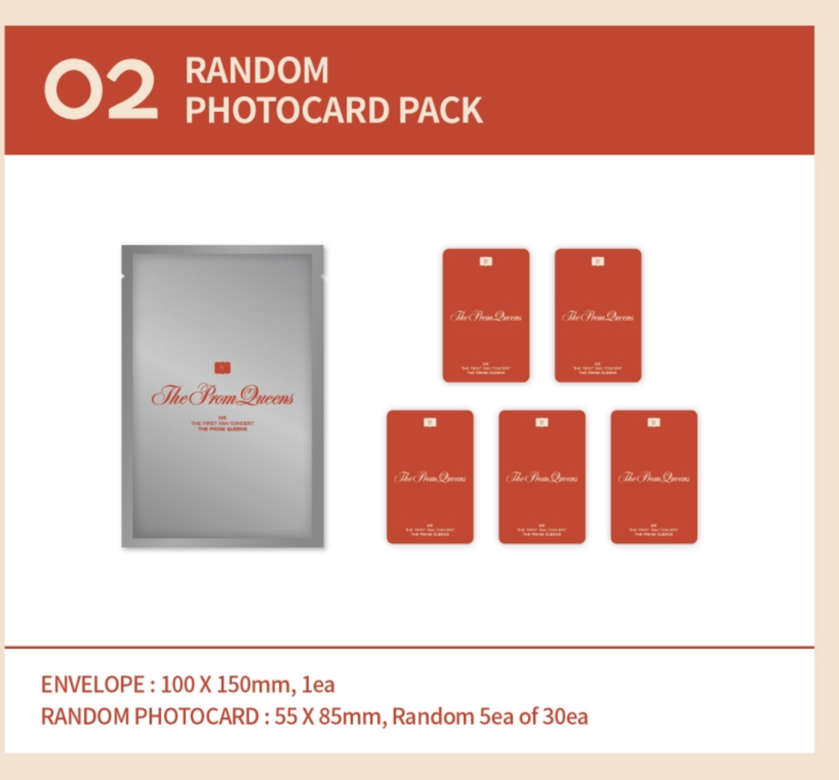 IVE - IVE THE FIRST FAN CONCERT The Prom Queens ของ สะสม - Random photocard pack