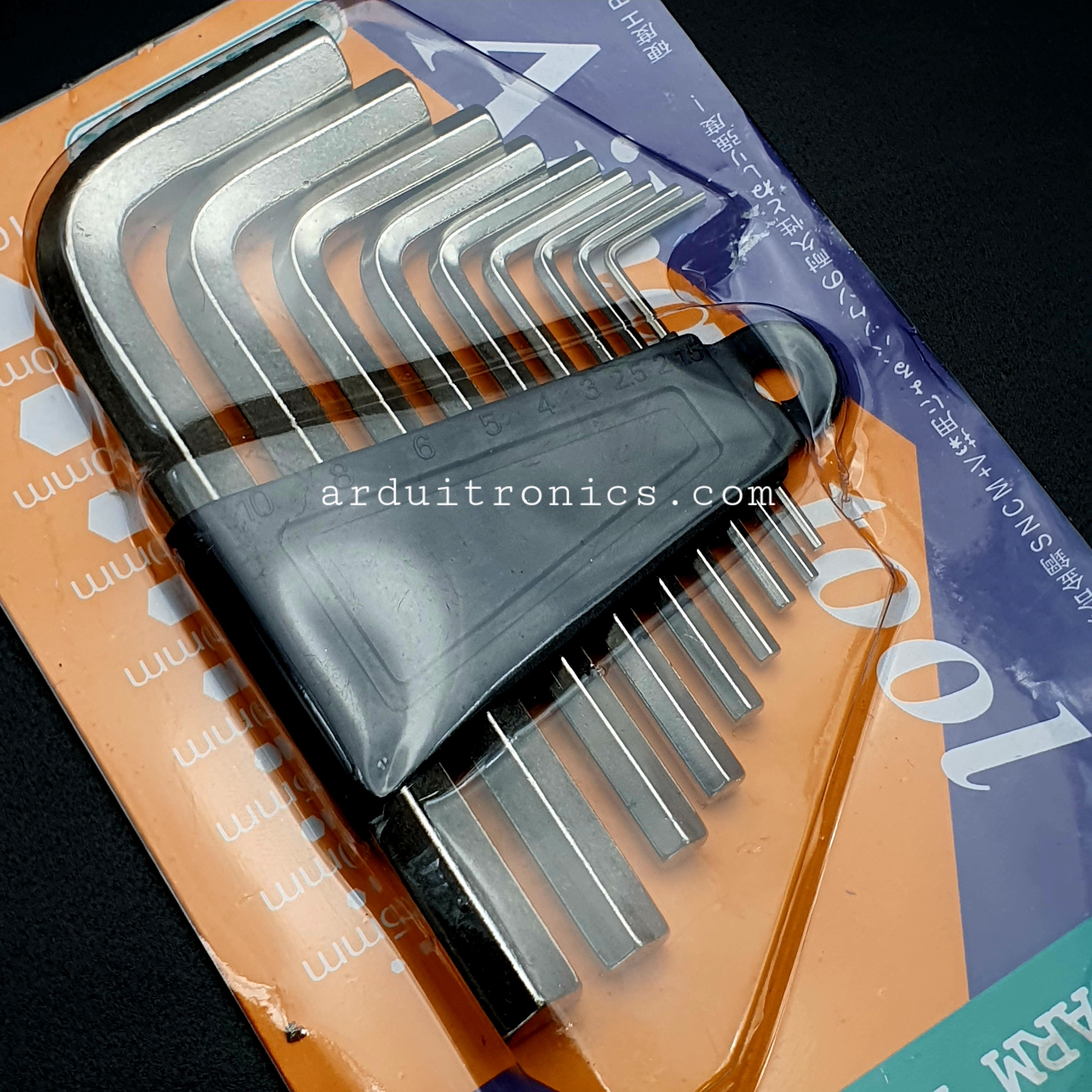 ชุดประแจตัวผู้ แบบหกเหลี่ยม Hexagonal Wrench 1.5-10mm 9 Piece Set