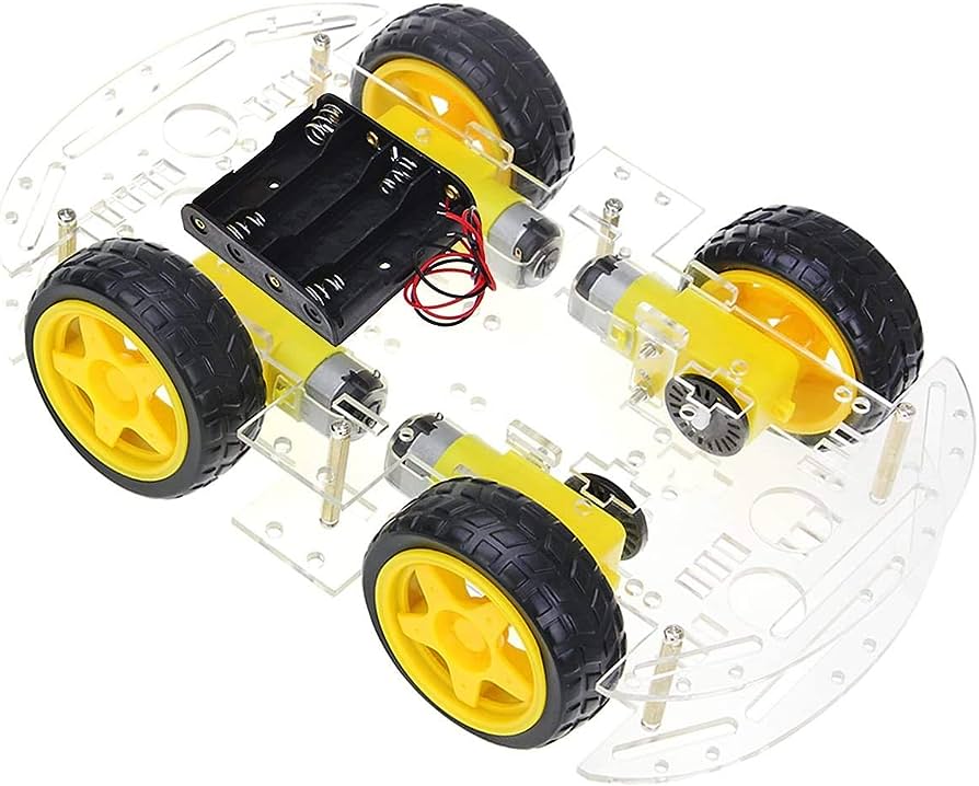 4WD 2-Layer Smart Car Chassis Kits with Speed Encoder DC 3V 5V 6V for Arduino