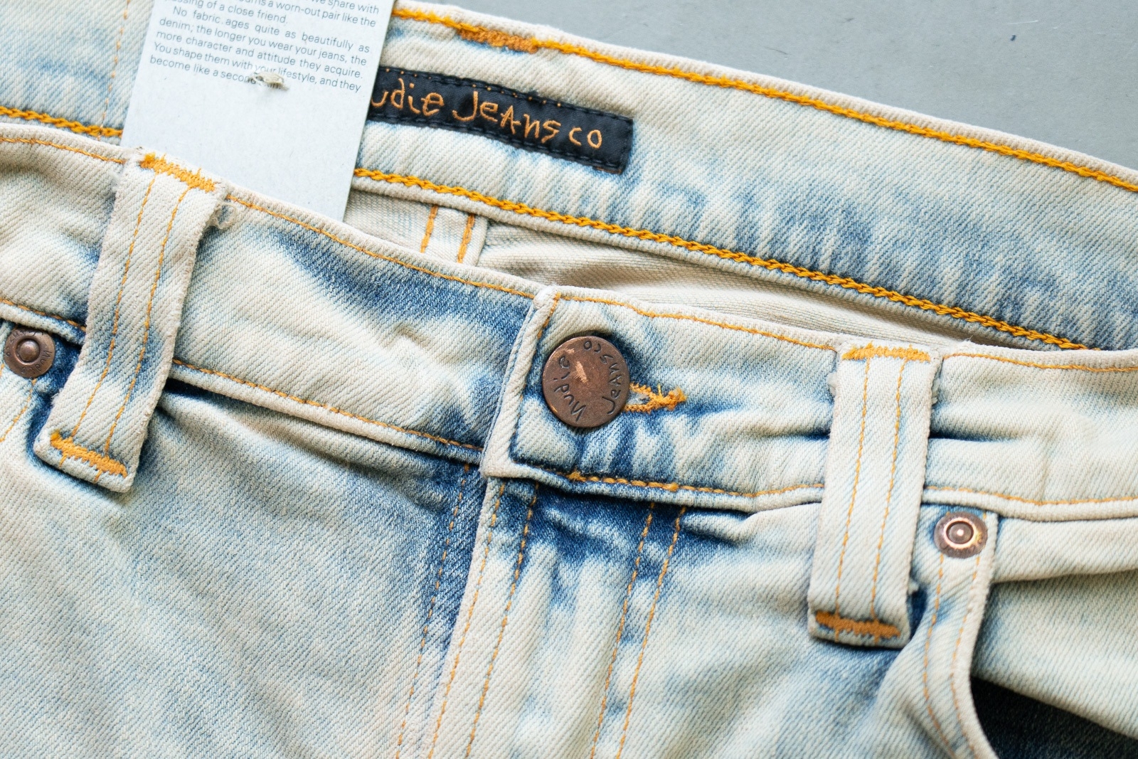 [DEFECT] High Kai Cobalt Navy ยีนส์ฟอกเอวสูง ทรงสกินนี่ Nudie Jeans ของแท้ 100%