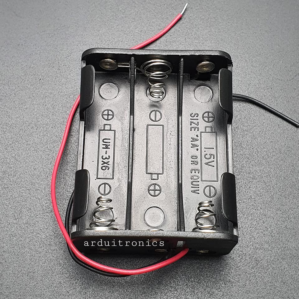 Battery Box รางถ่าน 6 ก้อน 9V AA ไม่มีฝา 2 ด้าน (หน้า 3 หลัง 3)