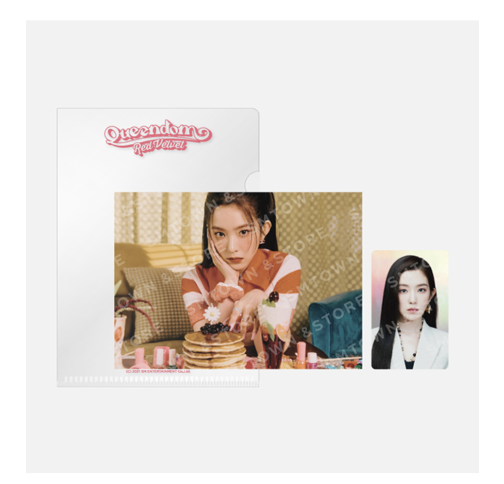 Red Velvet - ของสะสม Red velvet The 6th Mini Album ‘Queendom’ - MD Collection - Postcard + Hologram Photo card set แบบ irene