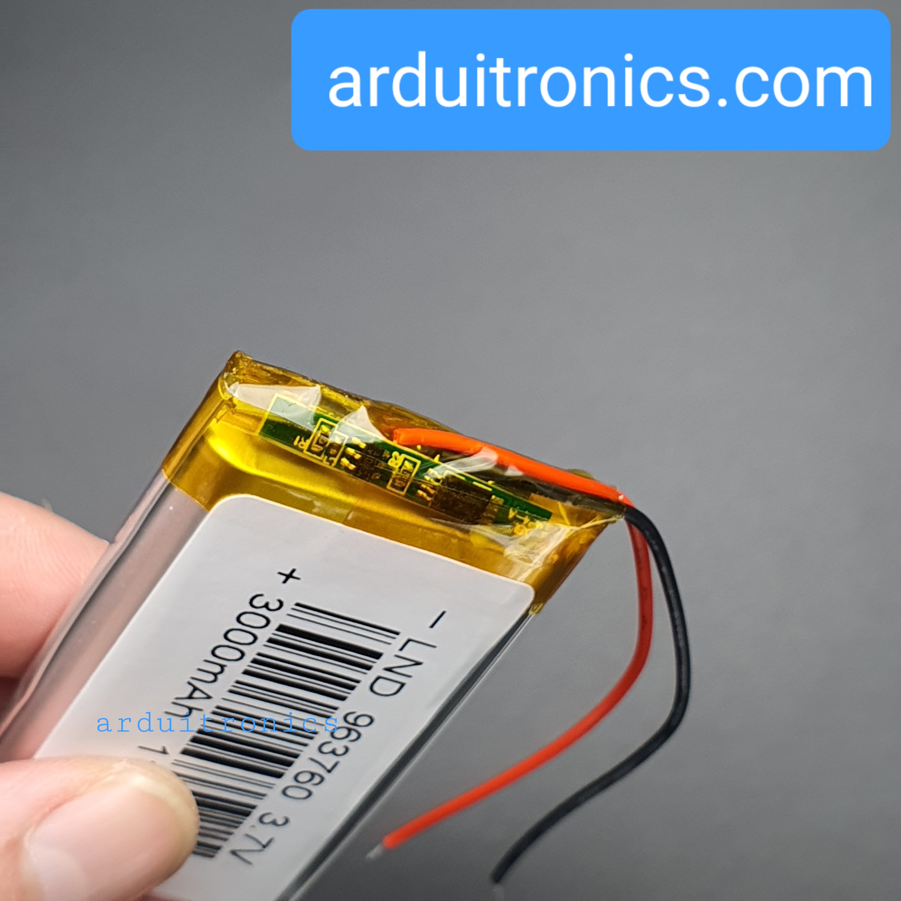 3.7V 3000mAh Lithium Battery Rechargeable Polymer (LiPo) ถ่านชาร์จ Li-ion 3.7V ความจุ 3000mAh 963760