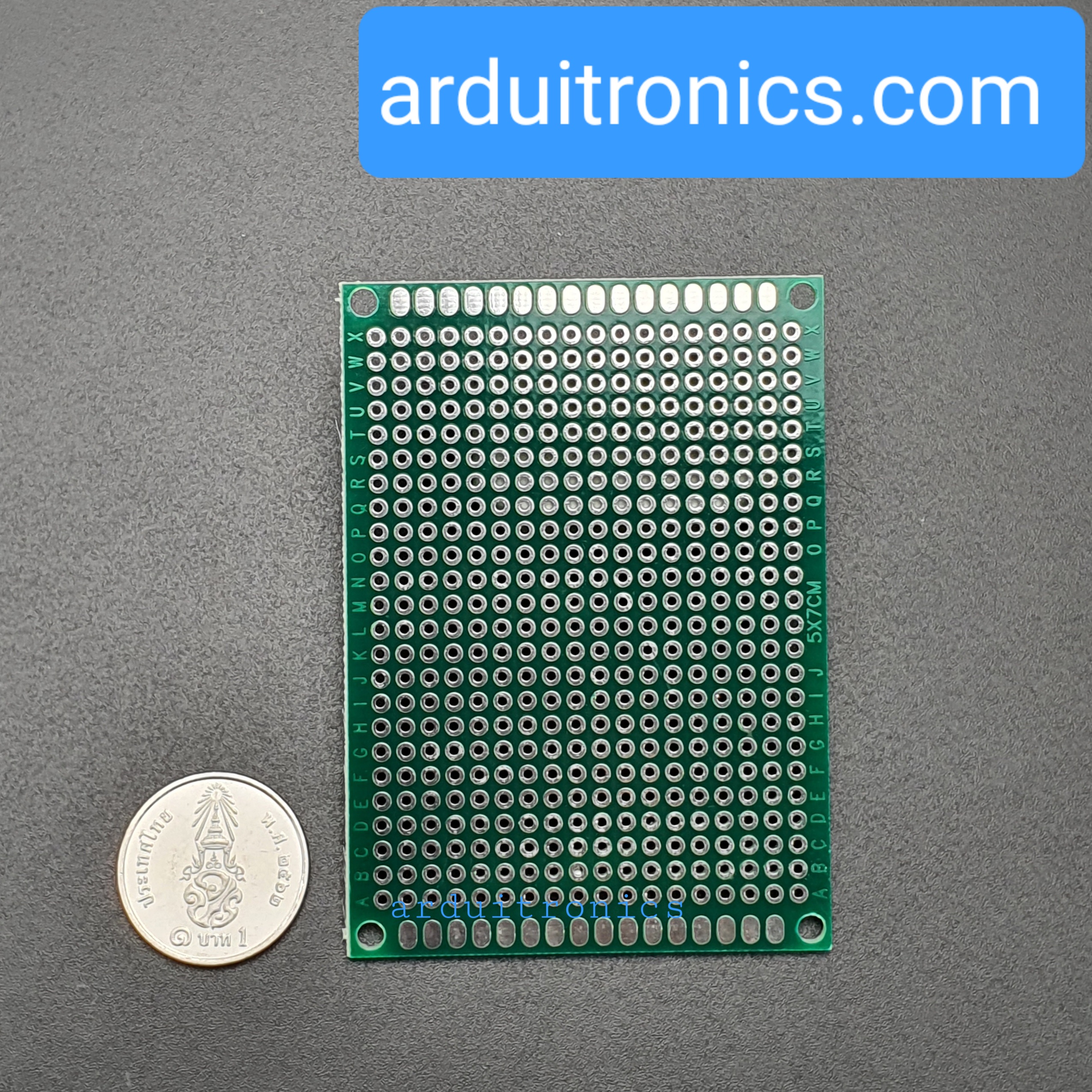 Through Hole Universal Prototyping PCB Board 5x7 cm (แผ่น PCB ไข่ปลา 2 หน้า)