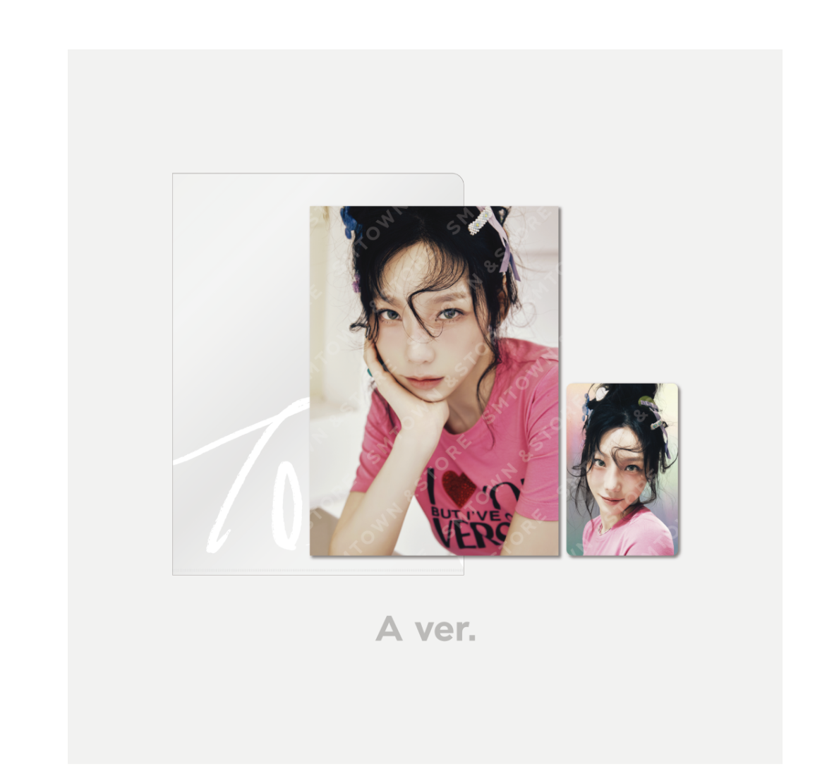 TAEYEON - 'To. X' MD Collection ของสะสม - POSTCARD + HOLOGRAM PHOTO CARD SET แบบ A ver