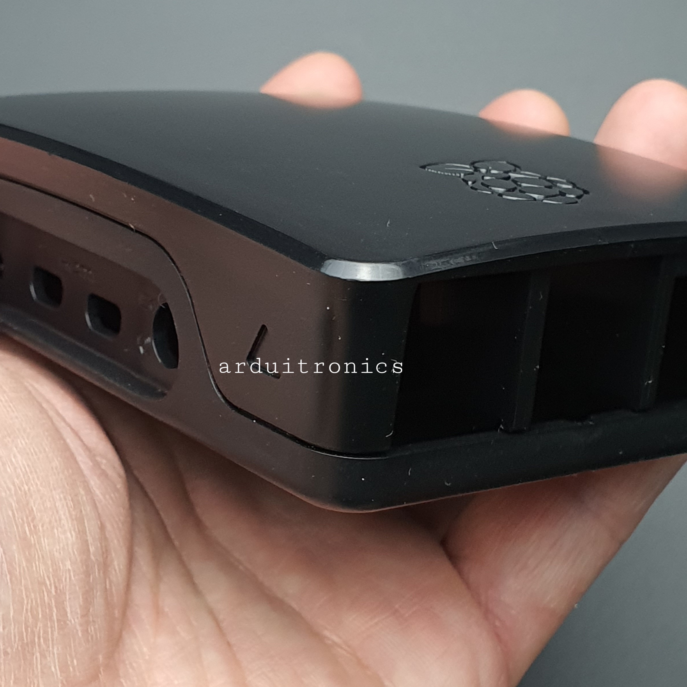 Raspberry Pi 4B Case (Black Color) สีดำ มีโลโก้ Pi