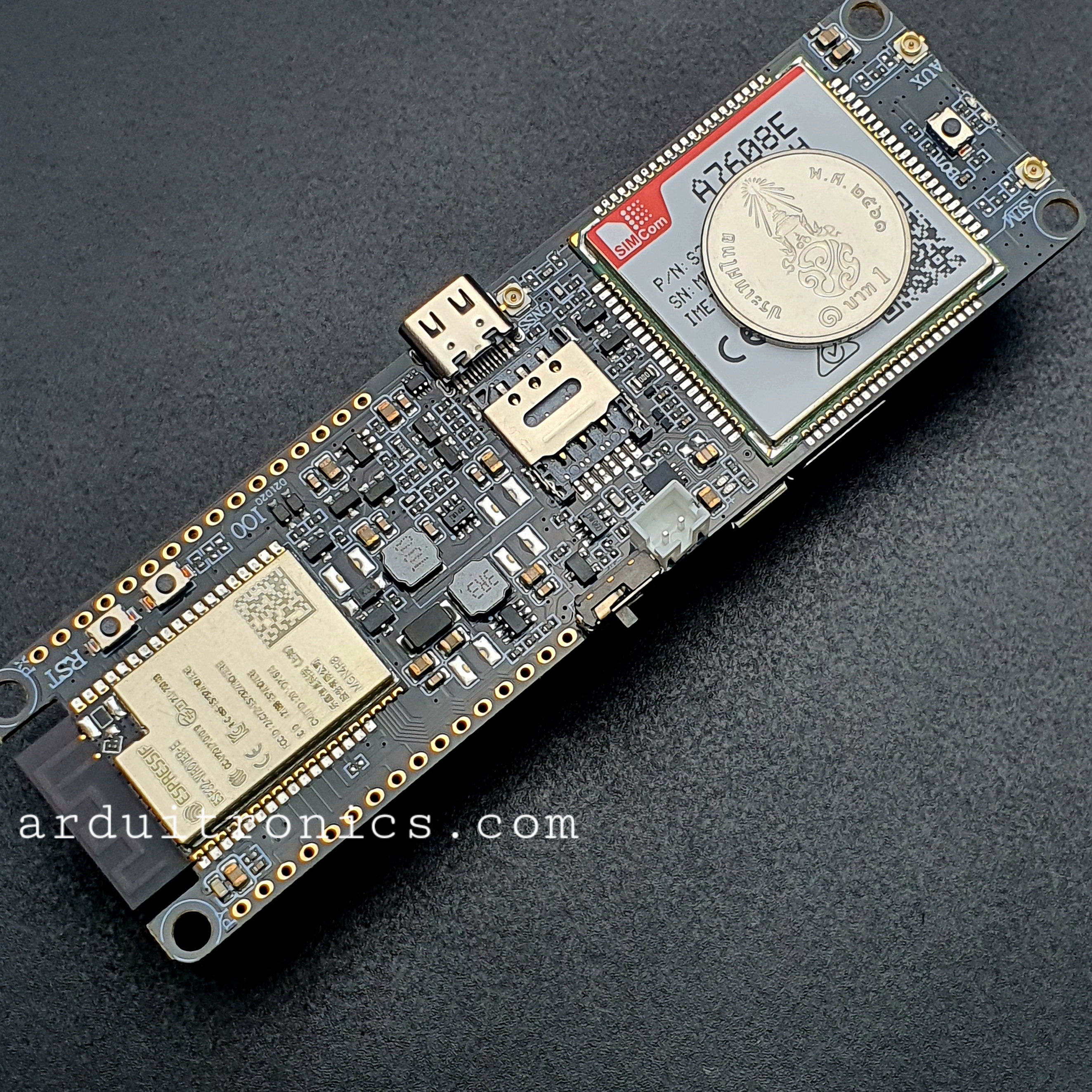 LILYGO T-A7608E-H (WiFi, BT, 3G/4G) with GPS พร้อมรางถ่าน 18650